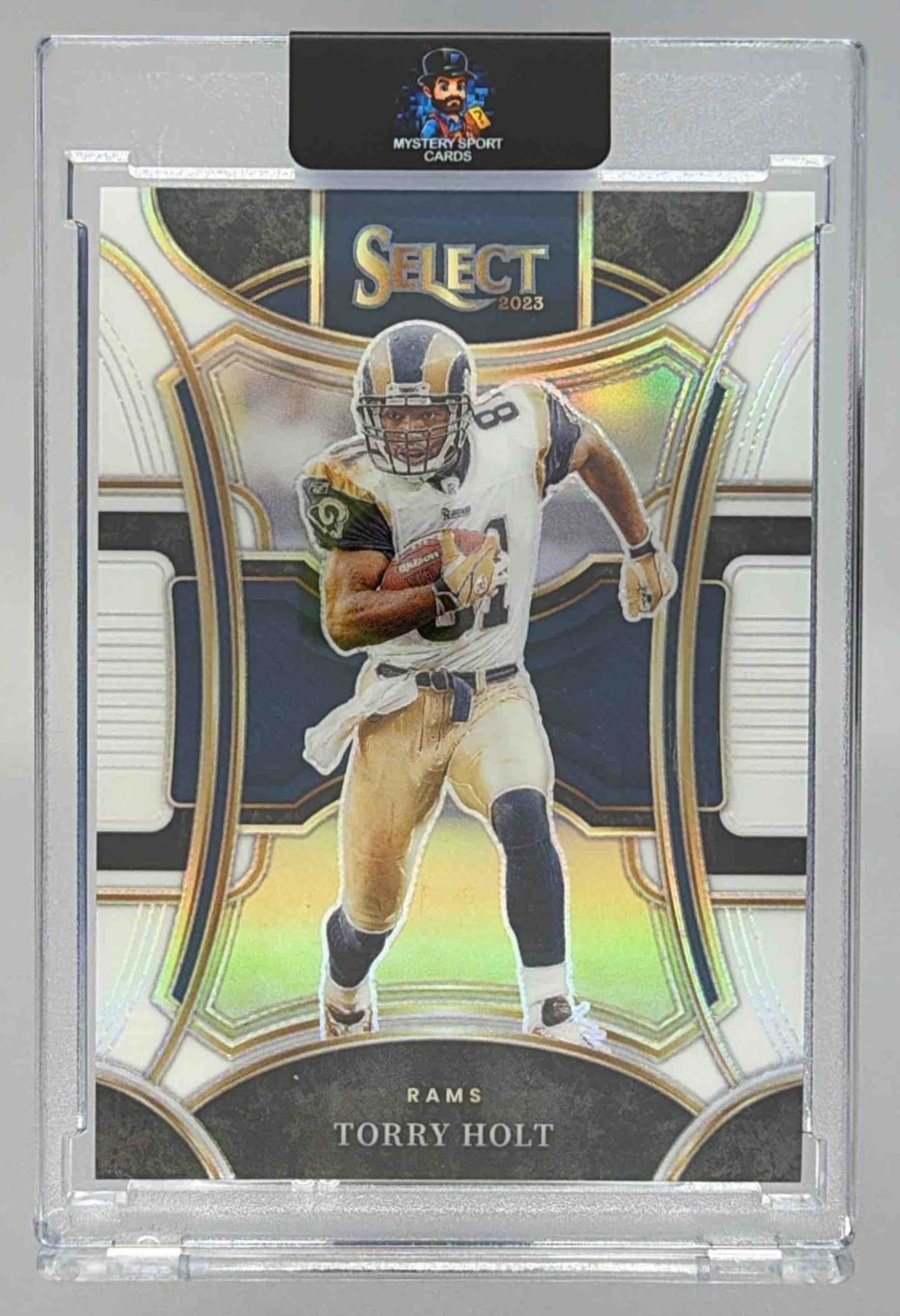 Card image for 2023 Panini Select Torry Holt White Prizms /35 #457 Suite Rams