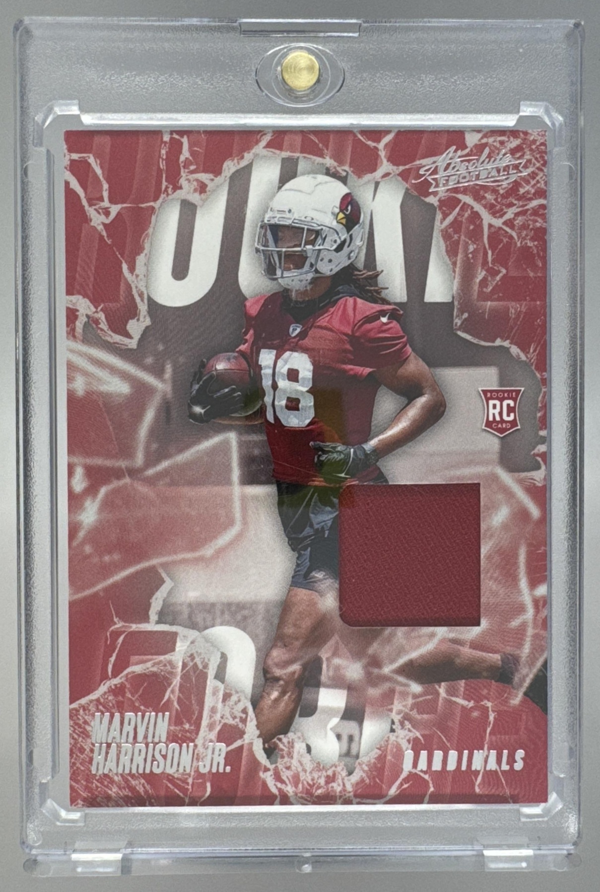 Card image for 2024 Panini Football Absolute Marvin Harrison Jr. Rookie Force #RF-MHJ MEM RC