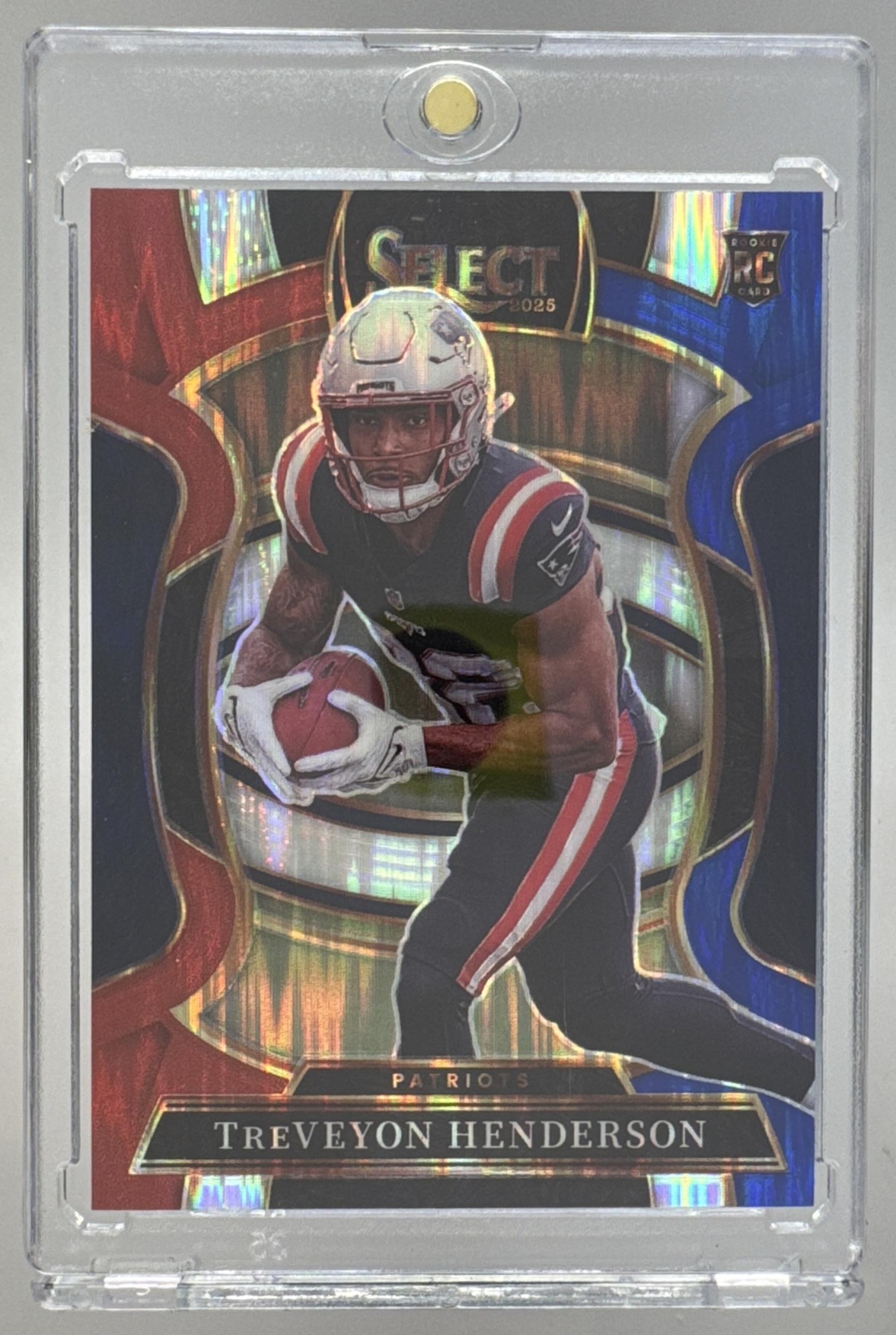 Card image for 2025 Panini Select TreVeyon Henderson Concourse #78 RC Patriots