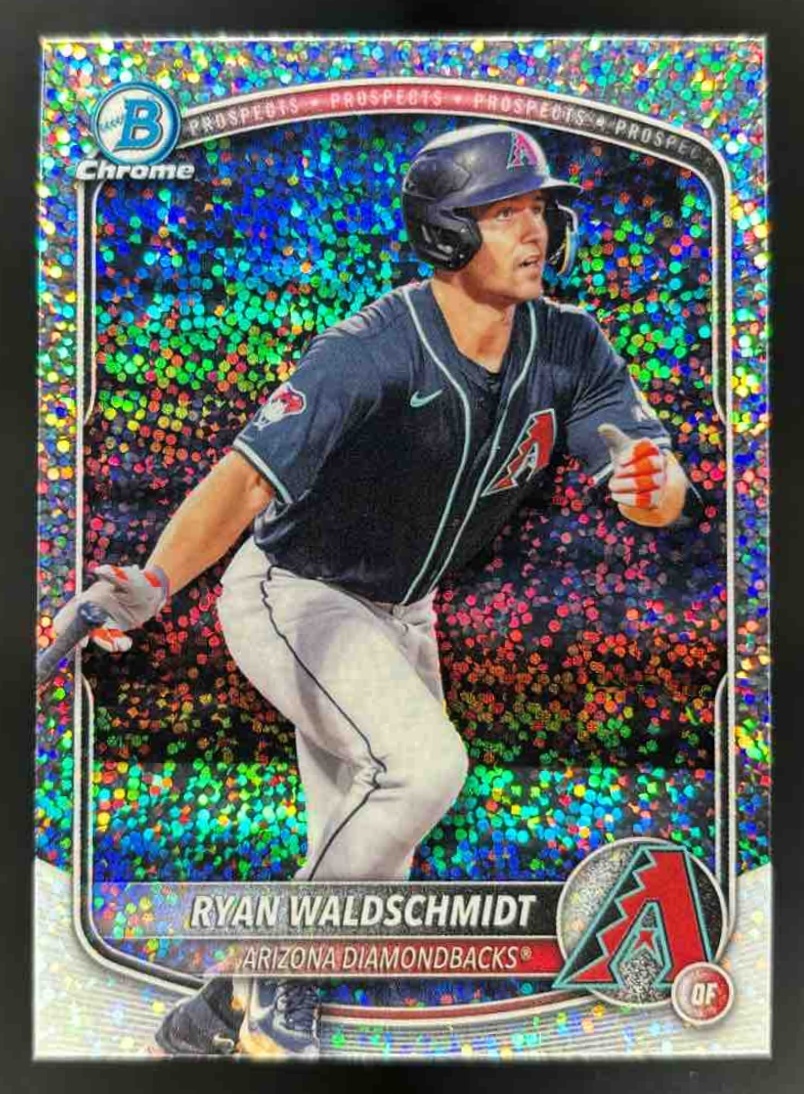 Card image for 2025 Bowman Draft Ryan Waldschmidt Chrome Sparkle Refractor #BDC-41 Diamondbacks