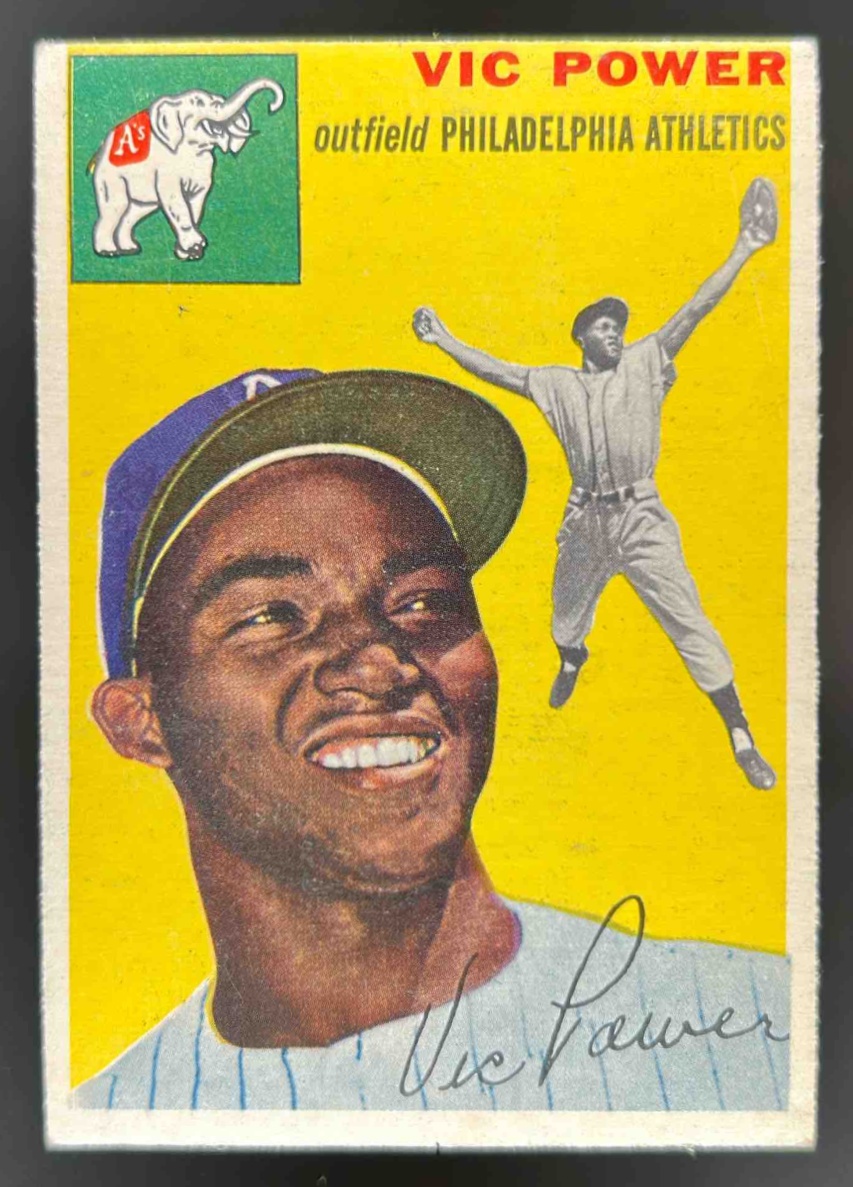 Card image for 1954 TOPPS BASEBALL VIC POWER #52 RC