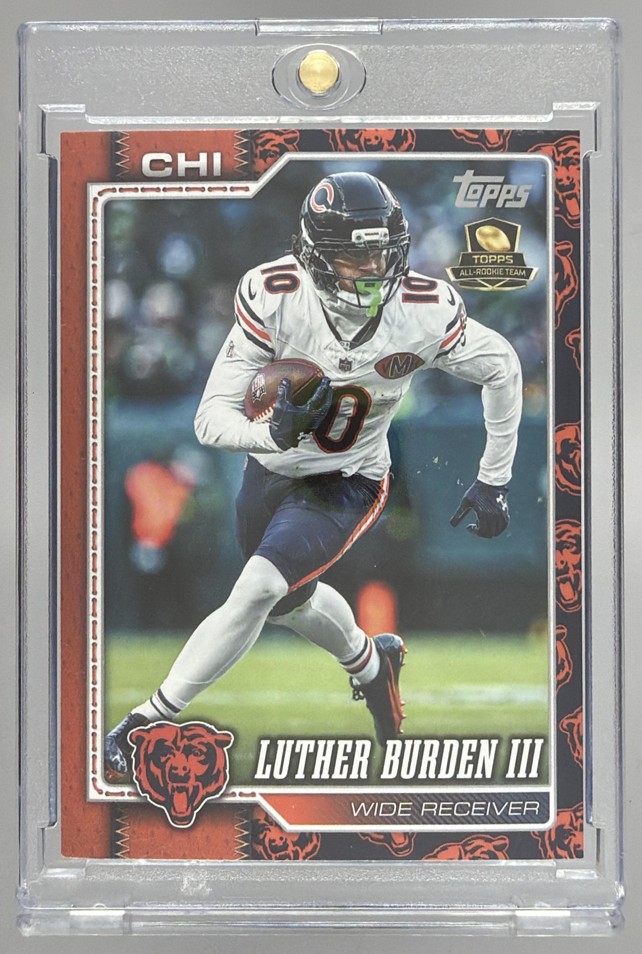 Card image for 2026 Topps Luther Burden III Team Color Border Variation #34 Bears