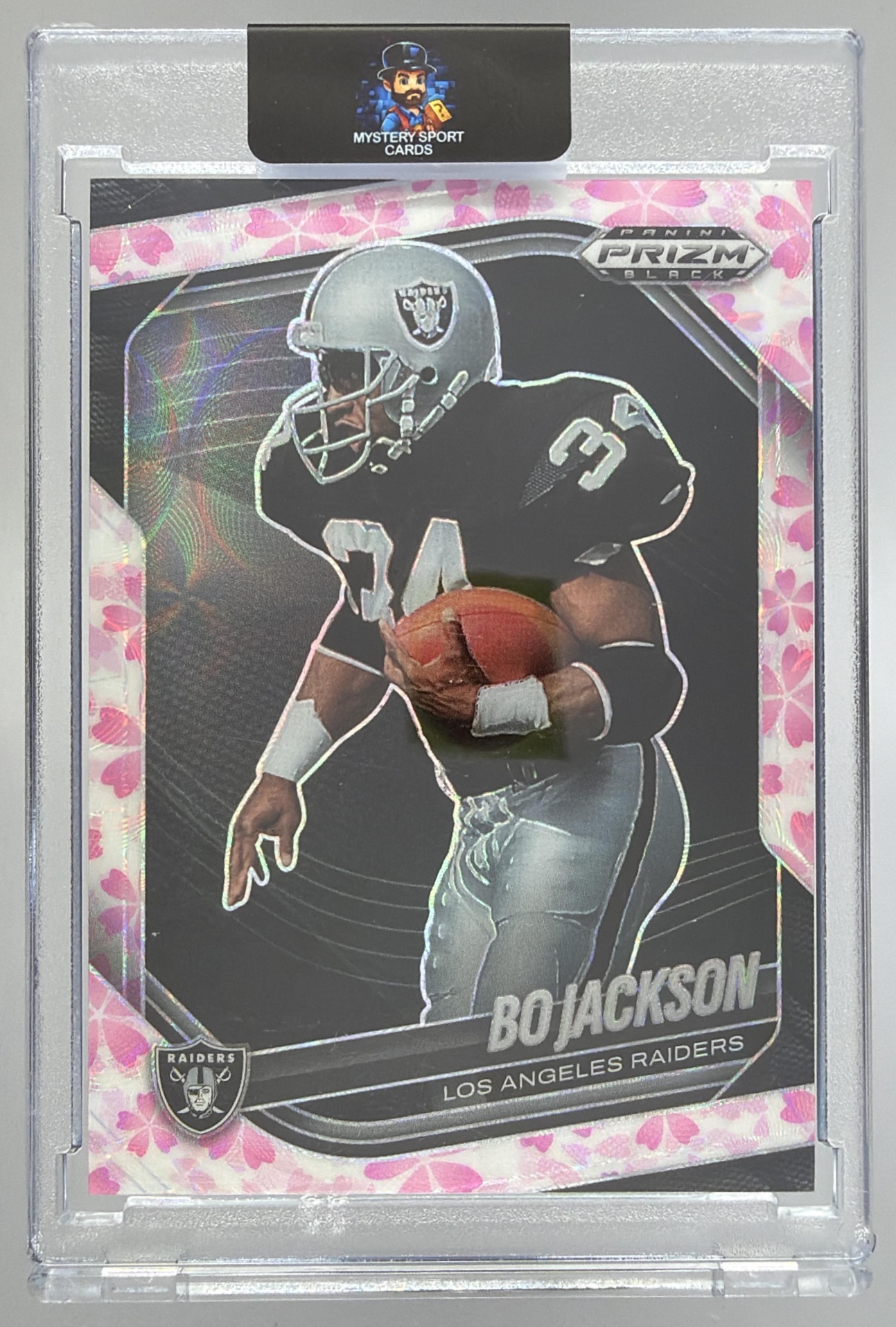 Card image for 2025 Panini Prizm Black Bo Jackson Cherry Blossom /20 #112 Raiders