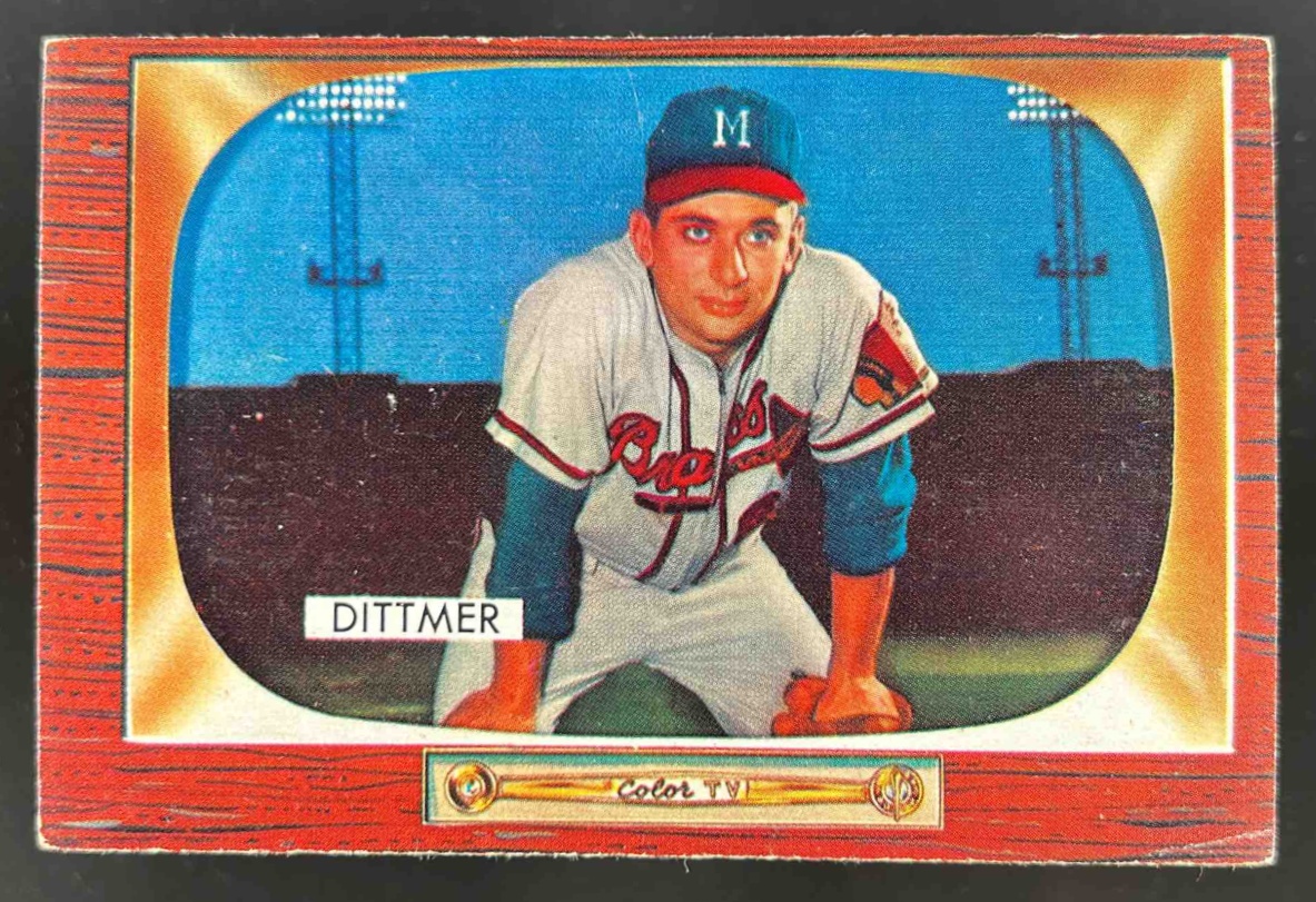 Card image for 1955 BOWMAN BASEBALL JACK DITTMER #212