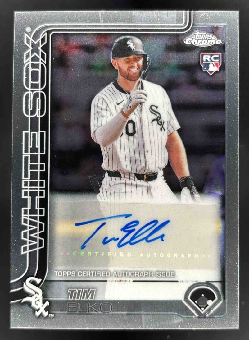 Card image for 2025 Topps Chrome Update Tim Elko Auto #AC-TEO RC White Sox