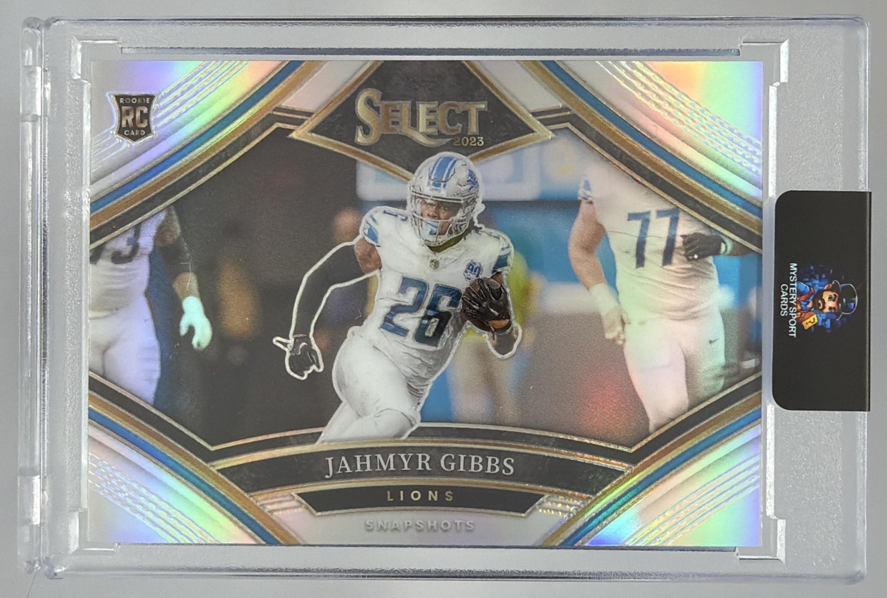 Card image for 2023 Panini Football Select Jahmyr Gibbs Snapshots #SS-JG RC Detroit Lions
