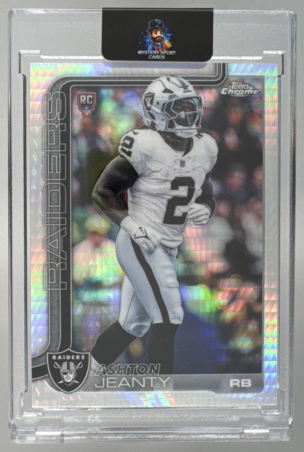 Card image for 2025 Topps Football Chrome Ashton Jeanty Rookie #322 RC Las Vegas Raiders