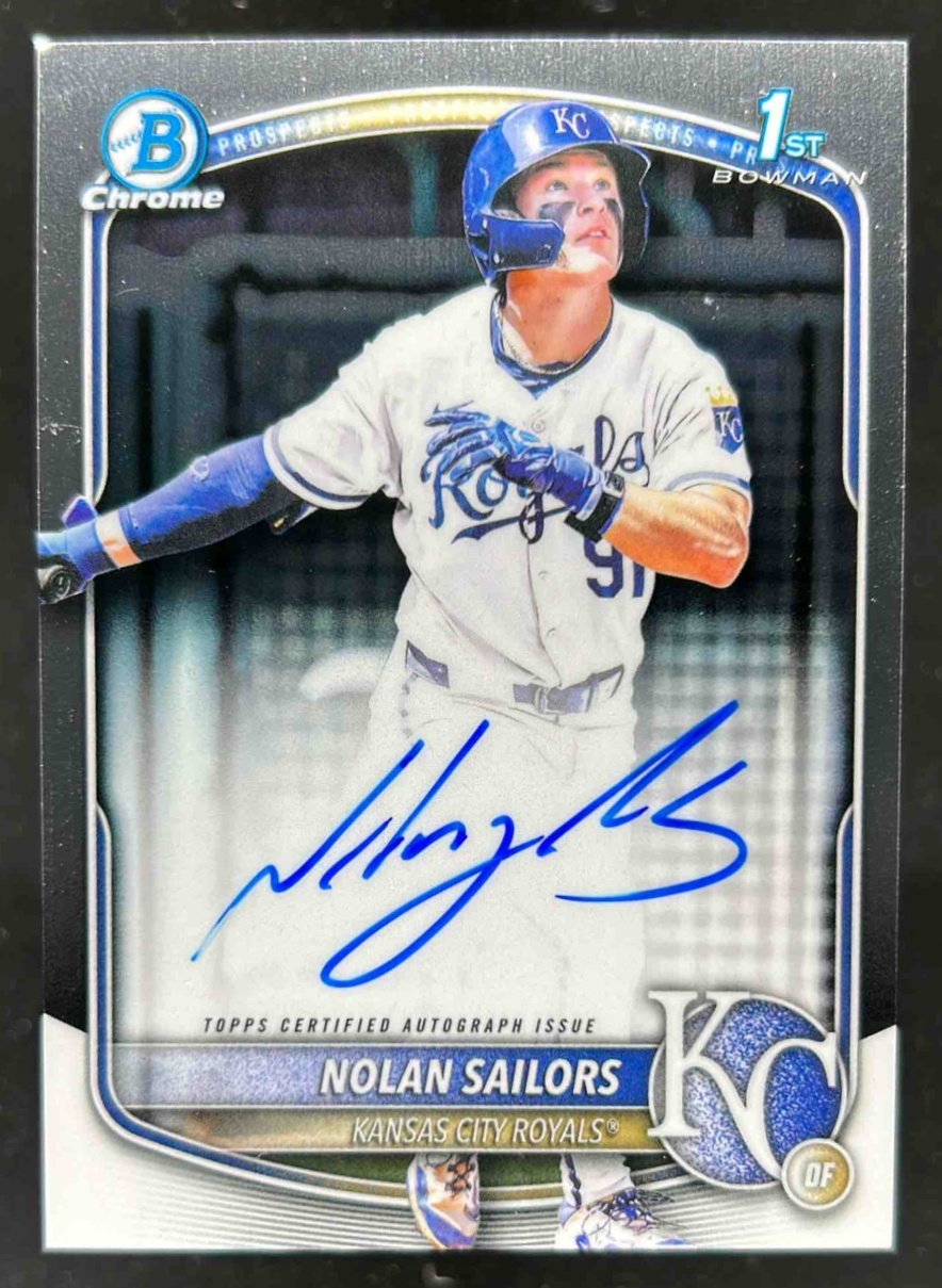 Card image for Nolan Sailors 2025 Bowman Draft Chrome Prospect Auto