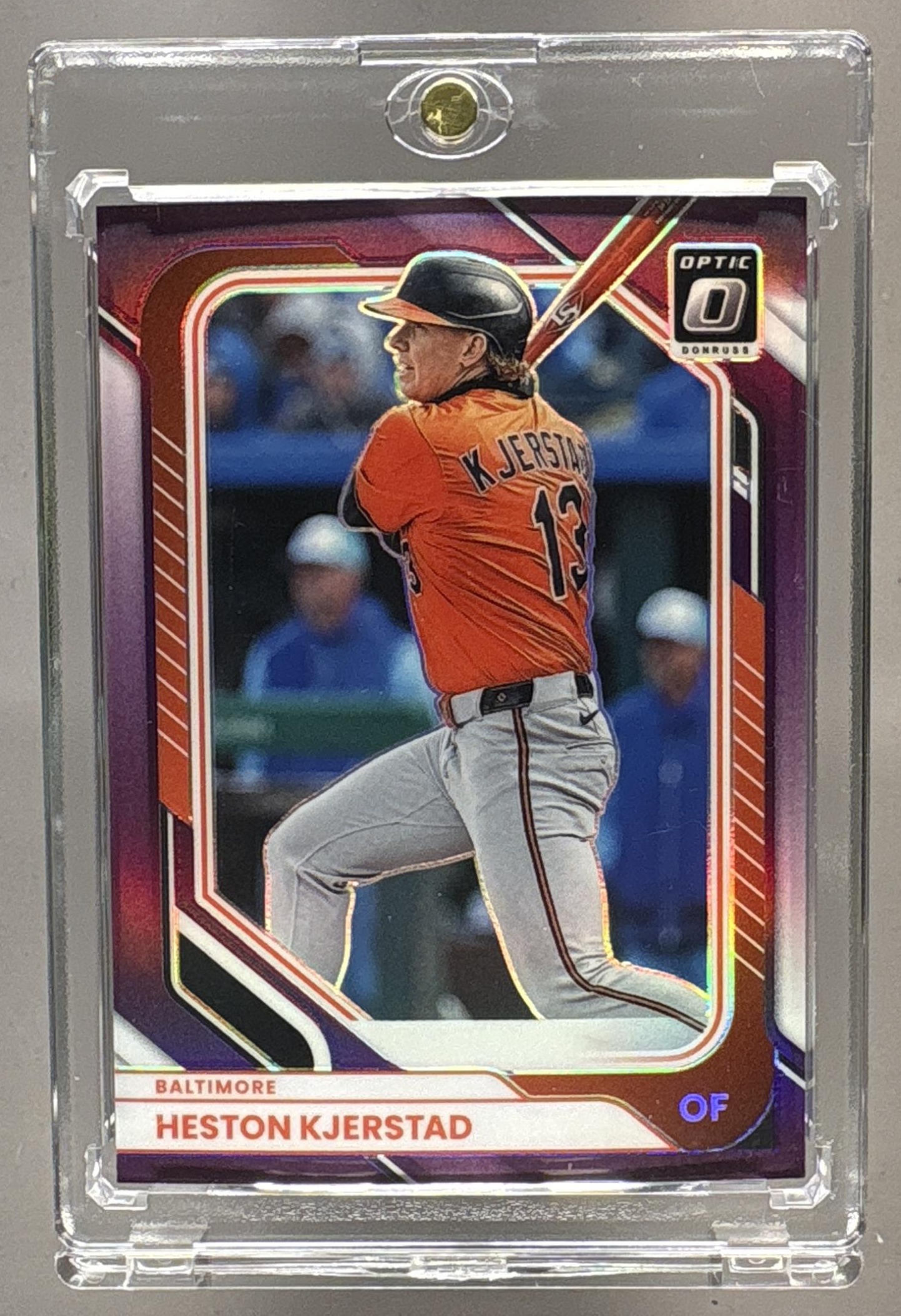 2026 PANINI DONRUSS HESTON KJERSTAD #76 OPTIC PURPLE 14/49 ORIOLES