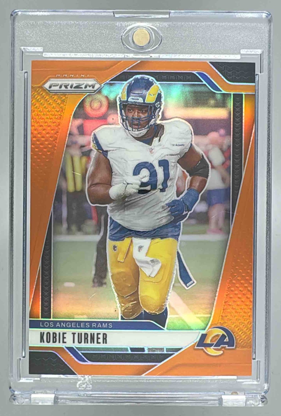 Card image for 2024 Panini Football Prizm Kobie Turner Orange /249 #171 Los Angeles Rams