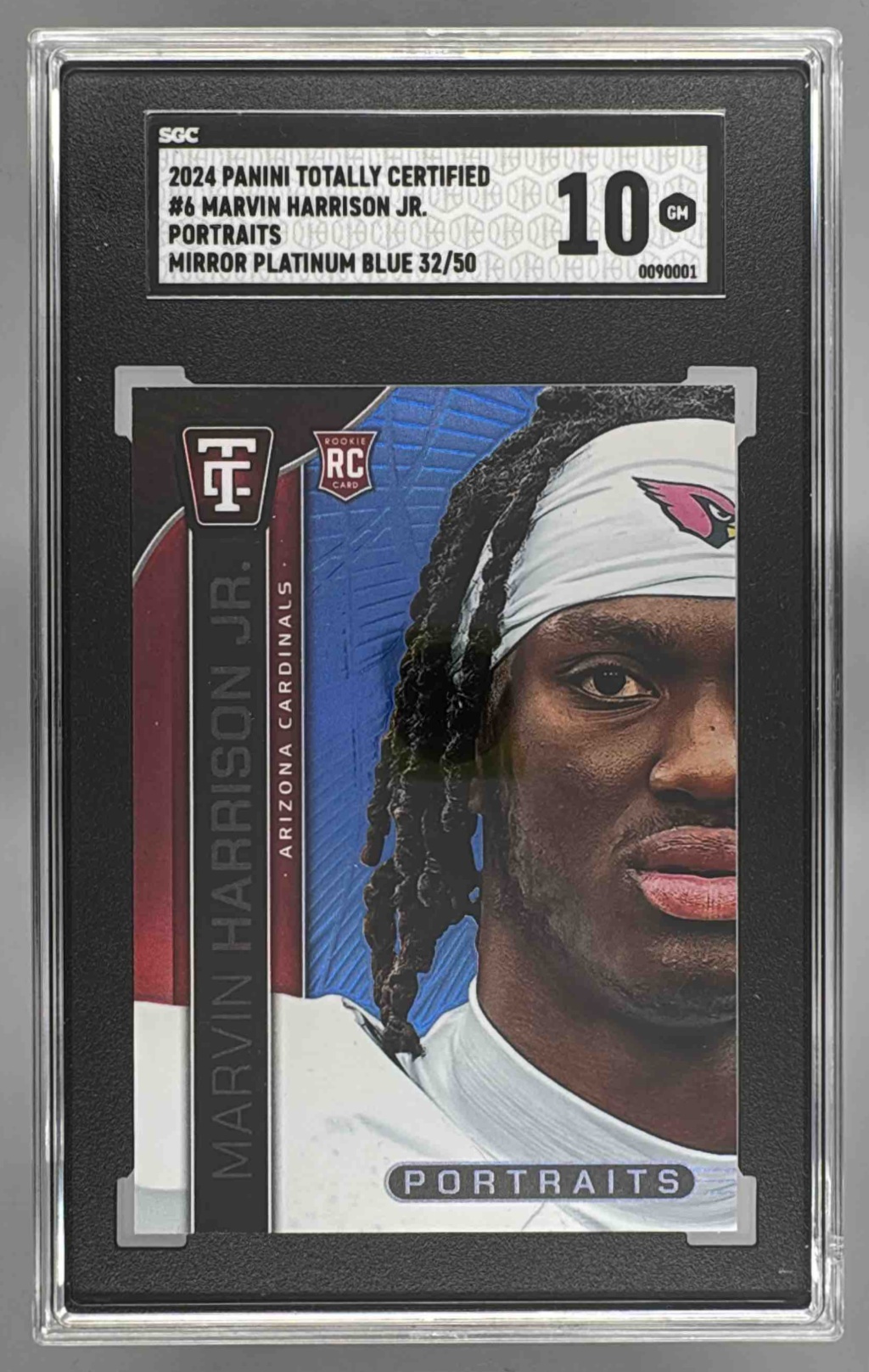 Card image for 2024 Panini Certified Marvin Harrison Jr. Rookies Teal Mirror /50 #6 RC Cardinals