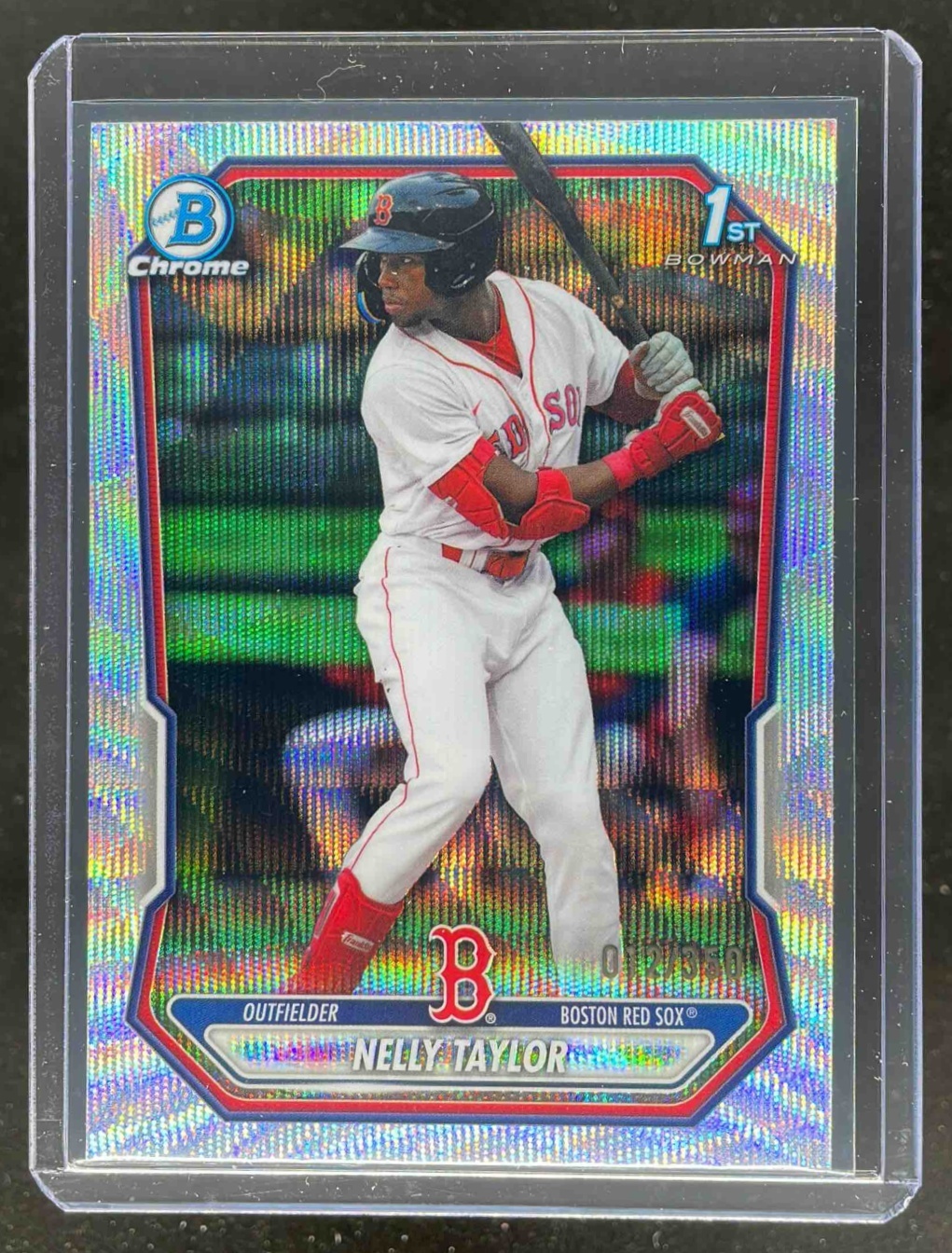 Card image for 2026 Bowman Nelly Taylor Chrome Wave Refractor /350 #BCP-65 1st Prospect