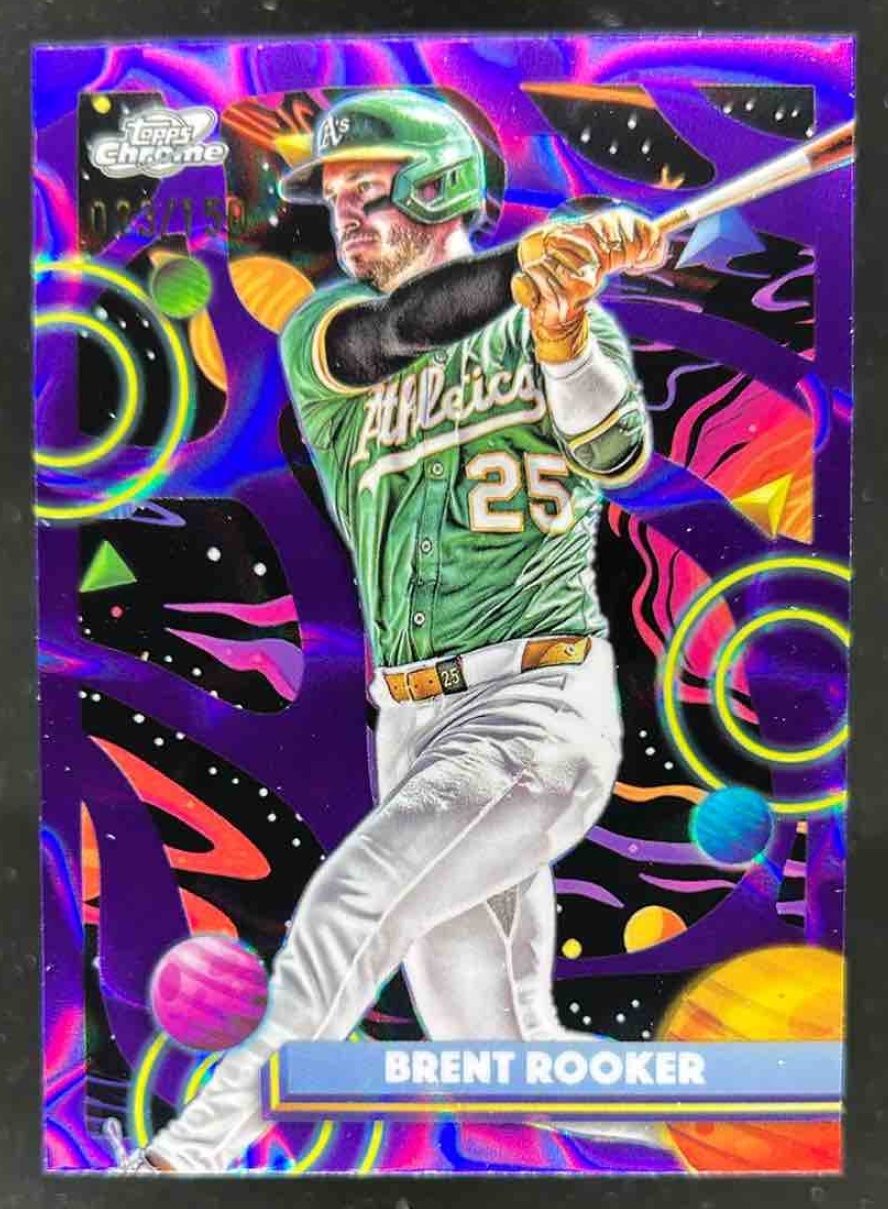 Card image for Brent Rooker 2025 Topps Cosmic Chrome Purple Nebula Refractor /150