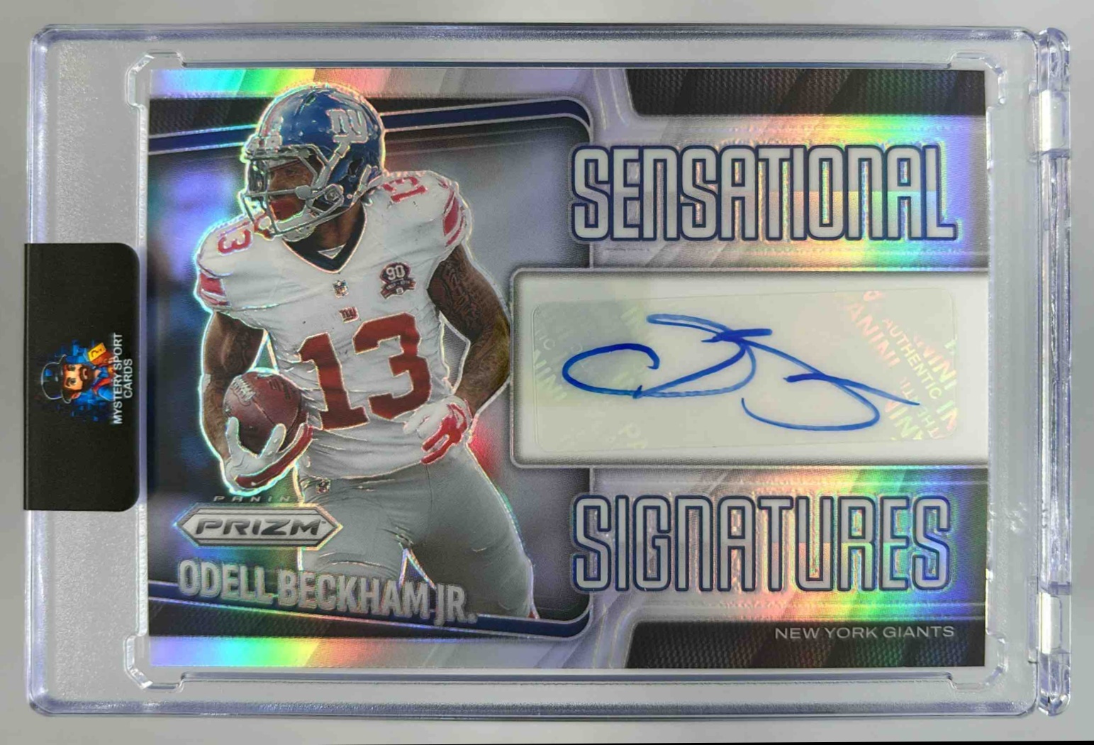 Card image for 2025 Panini Prizm Odell Beckham Jr. Sensational Signatures /149 #SEN-OBJ Auto Giants