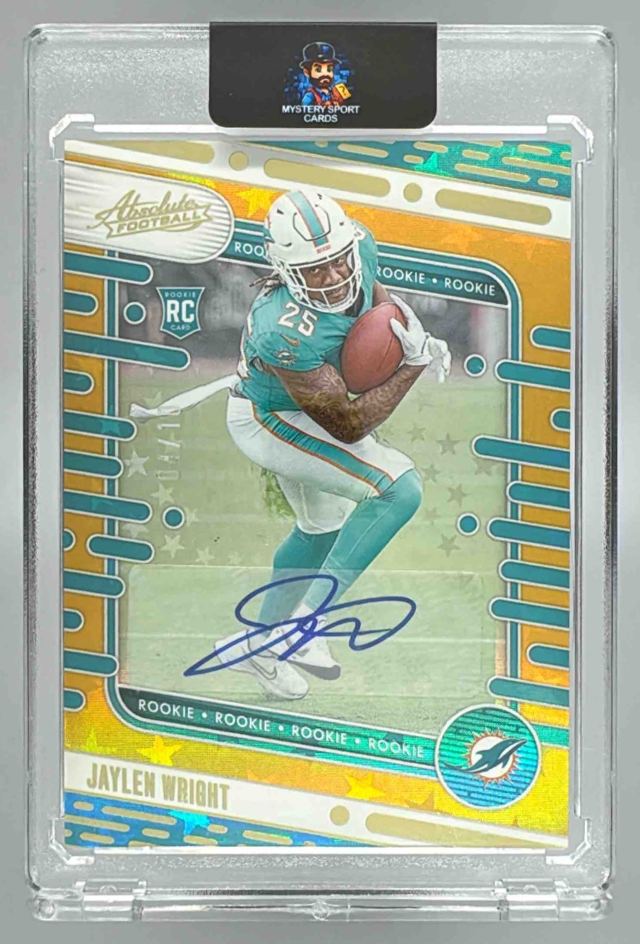 Card image for 2024 Panini Absolute Jaylen Wright Signature Rookies #183 RC Auto Dolphins