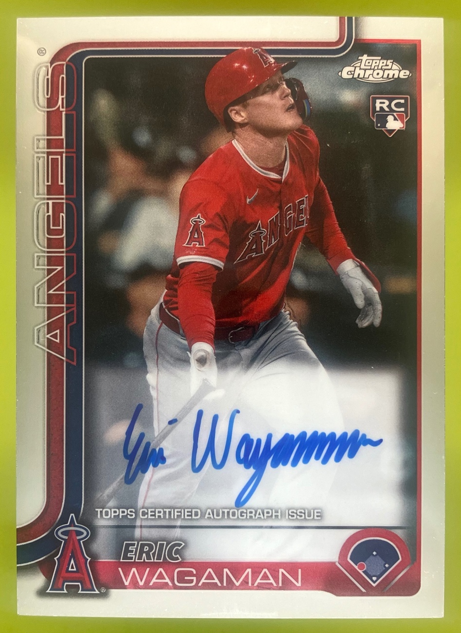 Card image for 2025 Topps Chrome Eric Wagaman Rookie Auto #RA-EW RC Los Angeles Angels