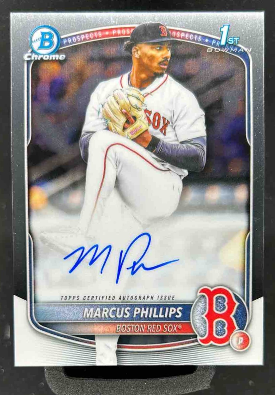 Card image for Marcus Phillips 2025 Bowman Draft Chrome Prospect Autograph