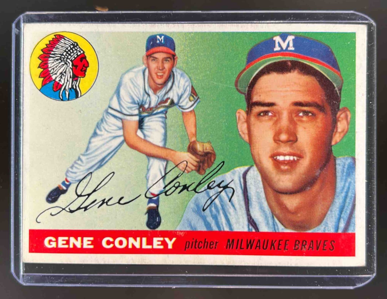 Card image for 1955 TOPPS BASEBALL GENE CONLEY #81