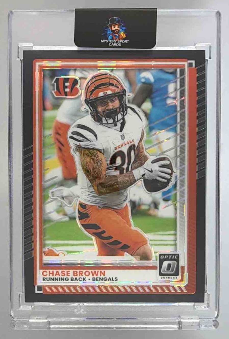 Card image for 2025 Panini Donruss Optic Chase Brown Black Pandora Prizm /25 #197 Bengals
