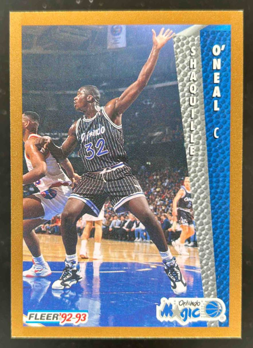 Card image for 1992-93 FLEER SHAQUILLE O'NEAL #401 RC ROOKIE ORLANDO MAGIC