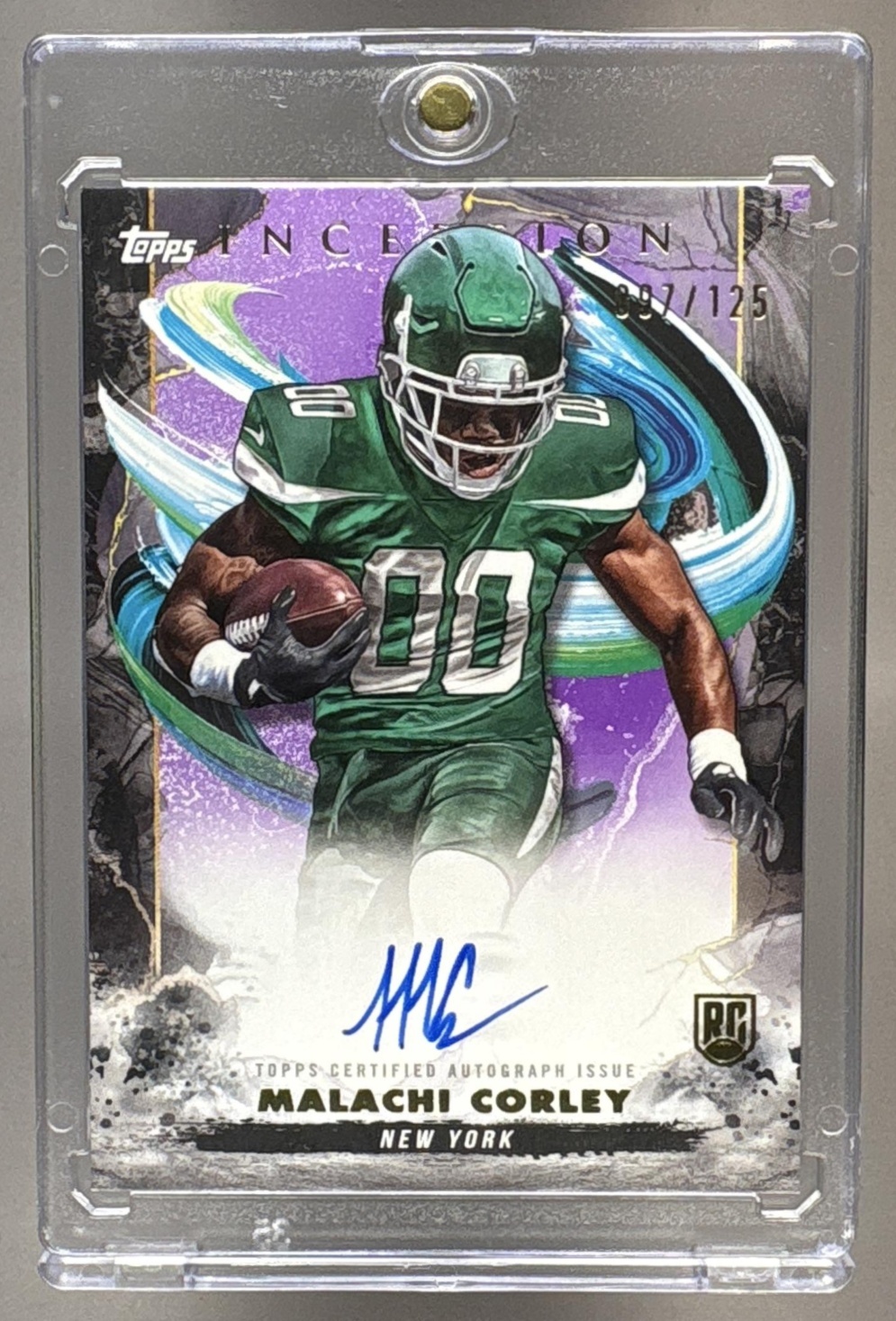 2024 TOPPS INCEPTION MALACHI CORLEY #RA-MC ROOKIE AUTO PURPLE 7/125 RC JETS