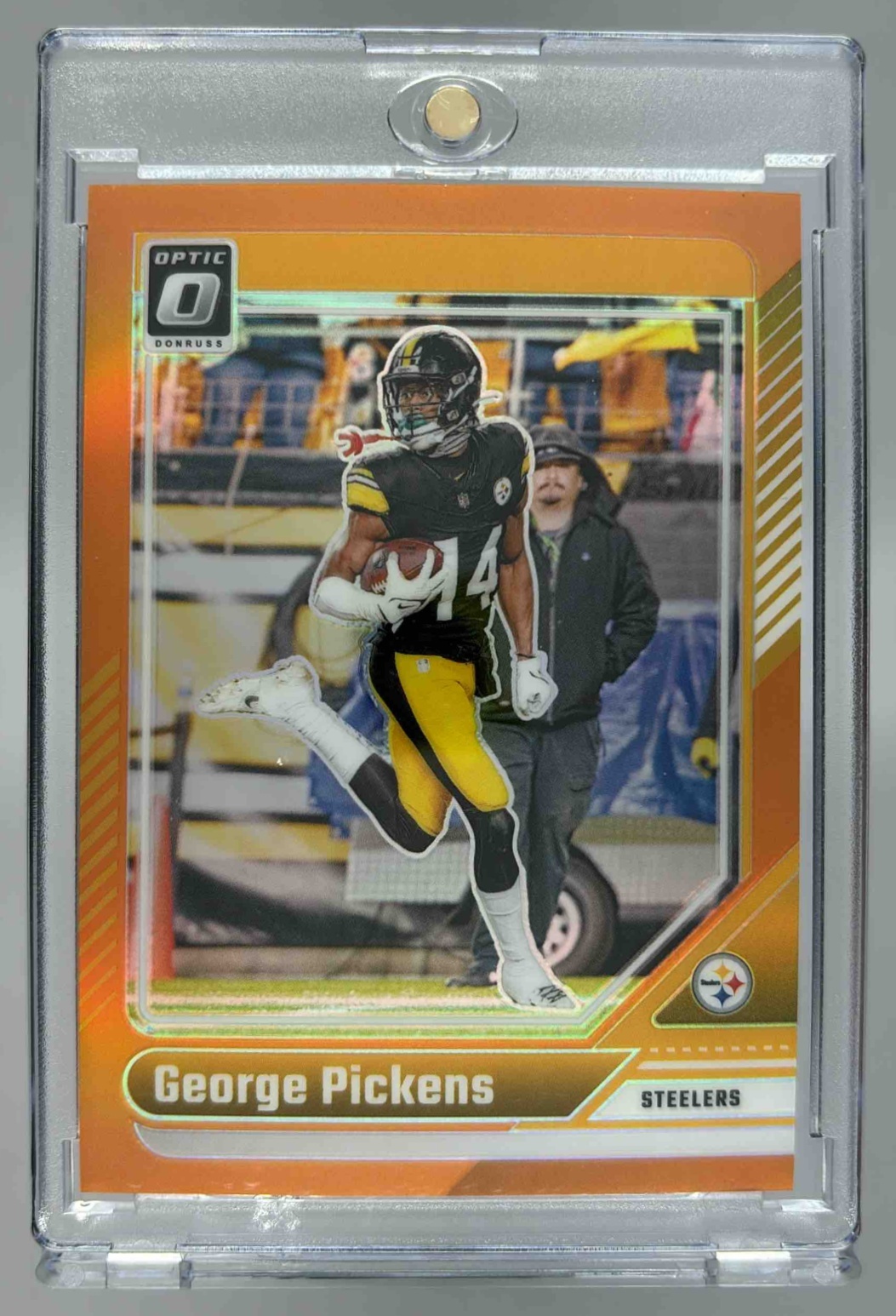 Card image for 2024 Panini Donruss Optic George Pickens Orange /249 #166 Steelers