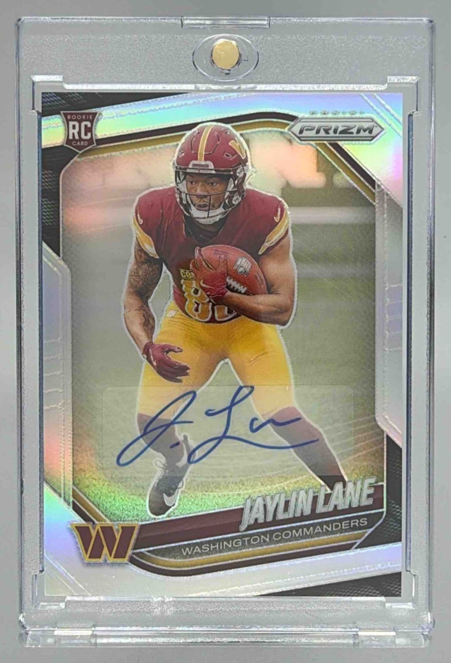 Card image for 2025 Panini Prizm Jaylin Lane Rookie Choice Auto /100 #356 RC Commanders