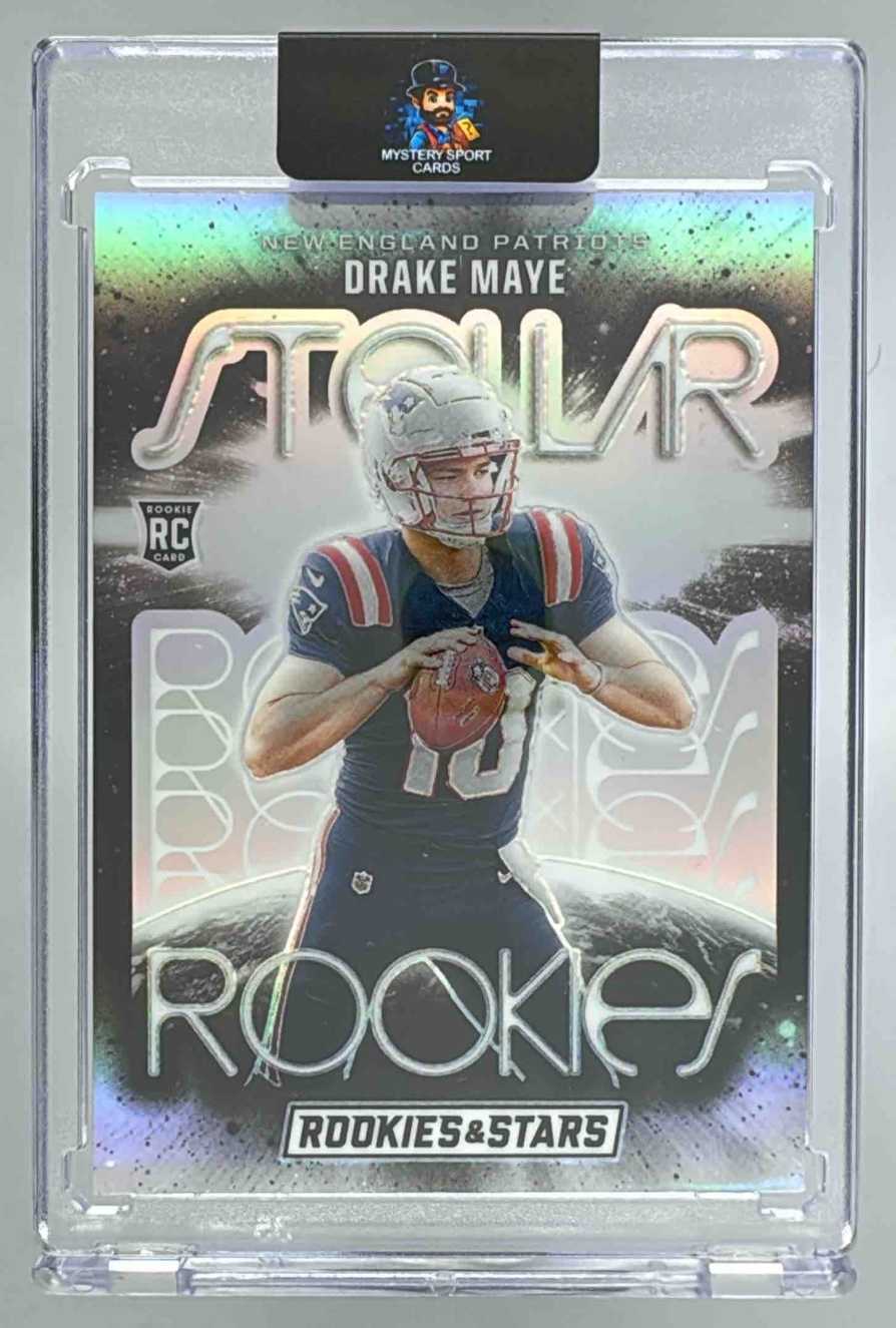 Card image for 2024 Panini Rookies & Stars Drake Maye Stellar #SR-DME RC Patriots