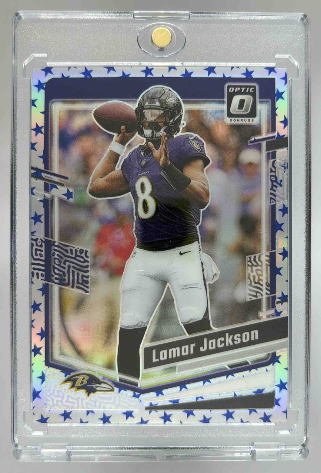 Card image for 2023 Panini Football Donruss Optic Lamar Jackson #14 Baltimore Ravens