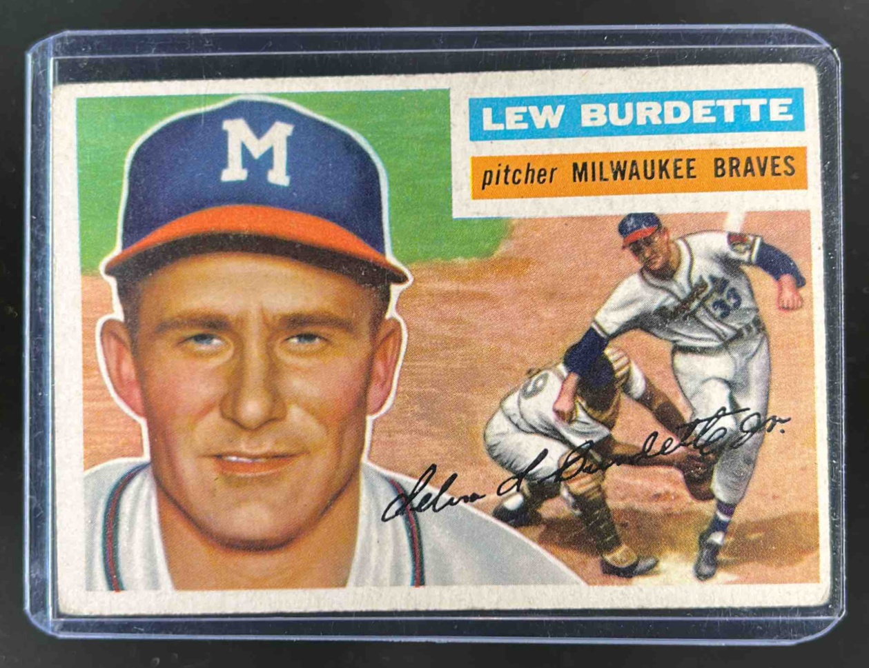 Card image for 1956 TOPPS BASEBALL LEW BURDETTE #219
