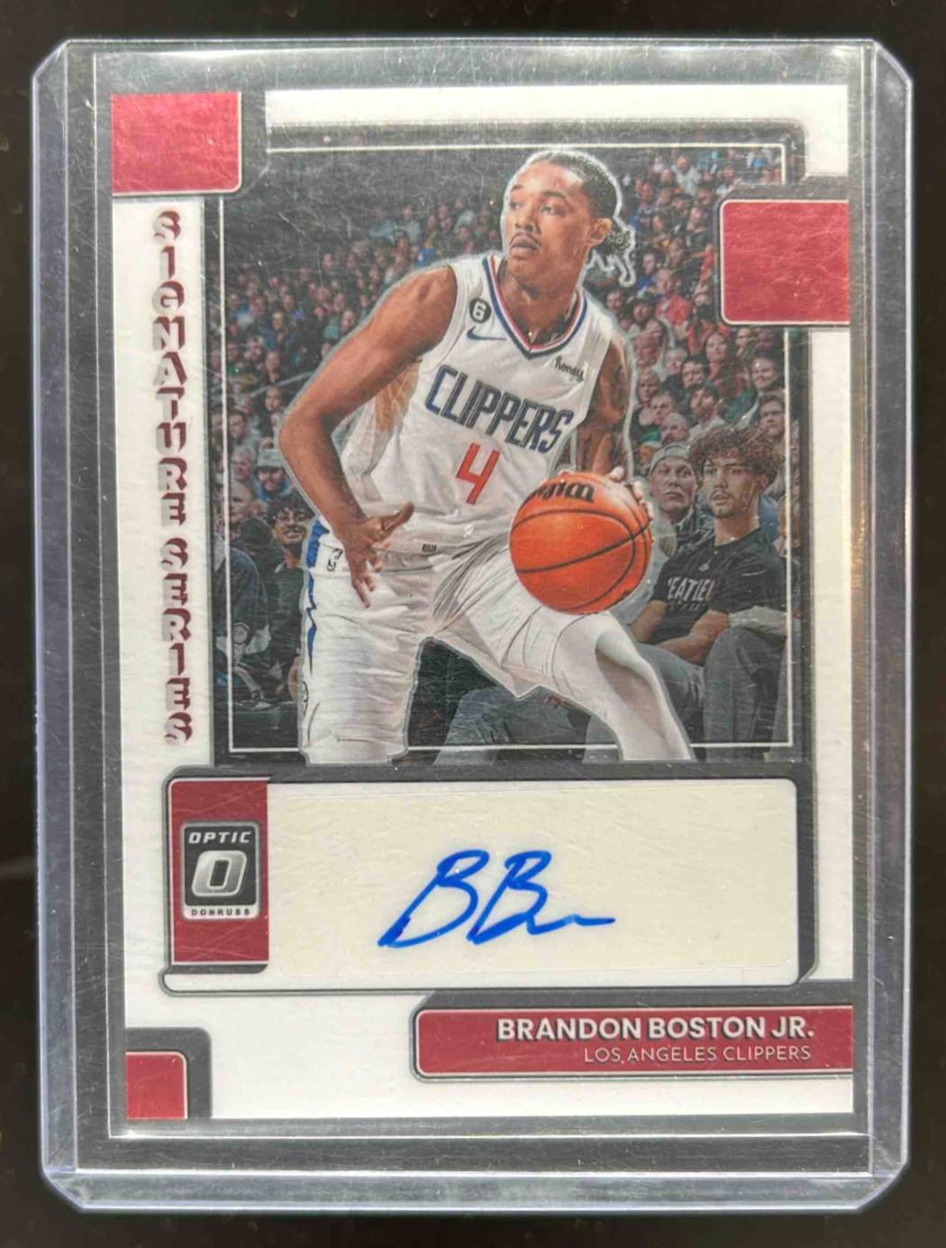 Card image for 2022-23 Panini Donruss Optic Brandon Boston Jr. Signature Series #SS-BBJ Auto