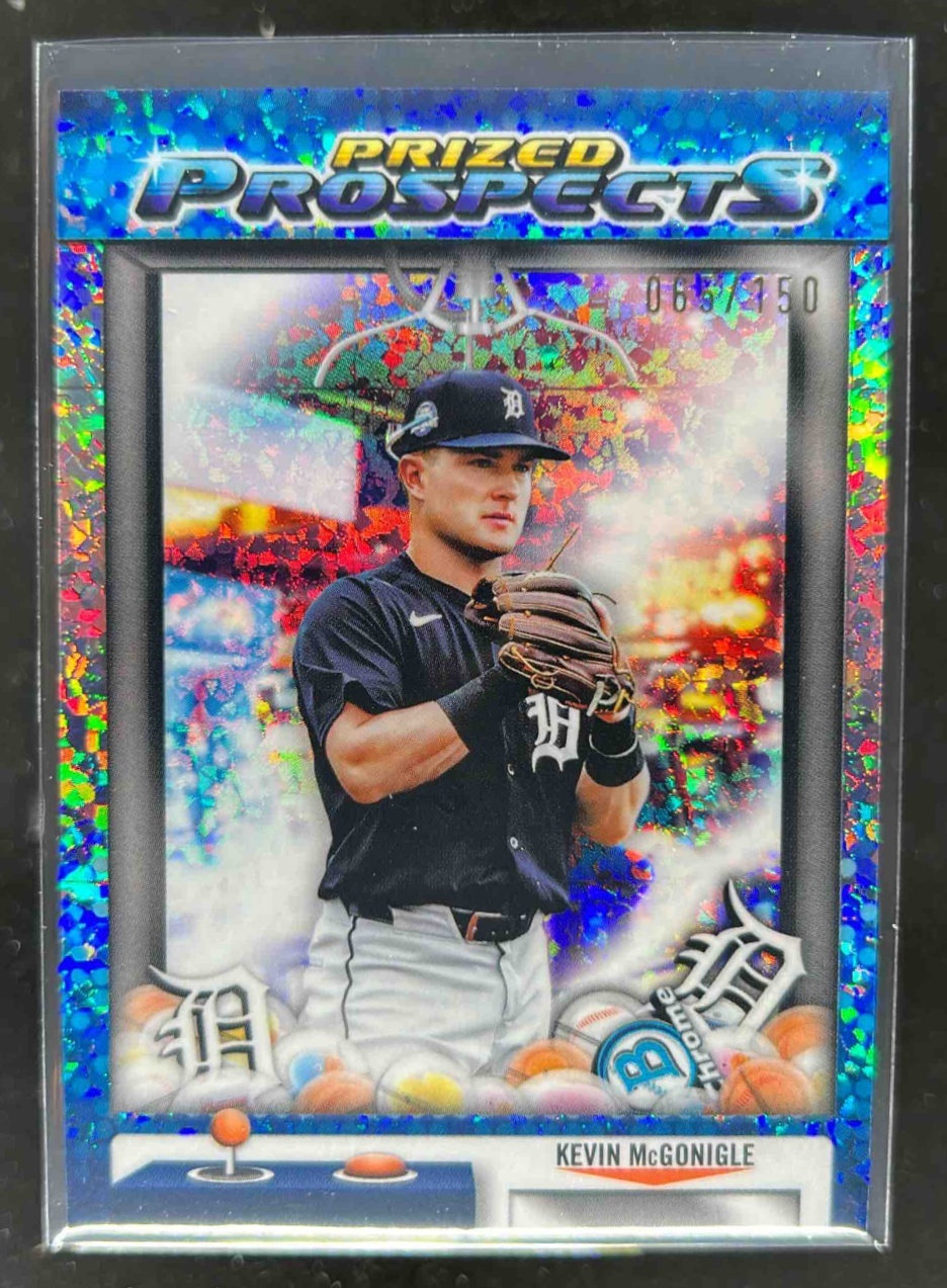 Card image for Kevin McGonigle 2025 Bowman Draft Prized Prospects Mini-Diamond Refractor /150