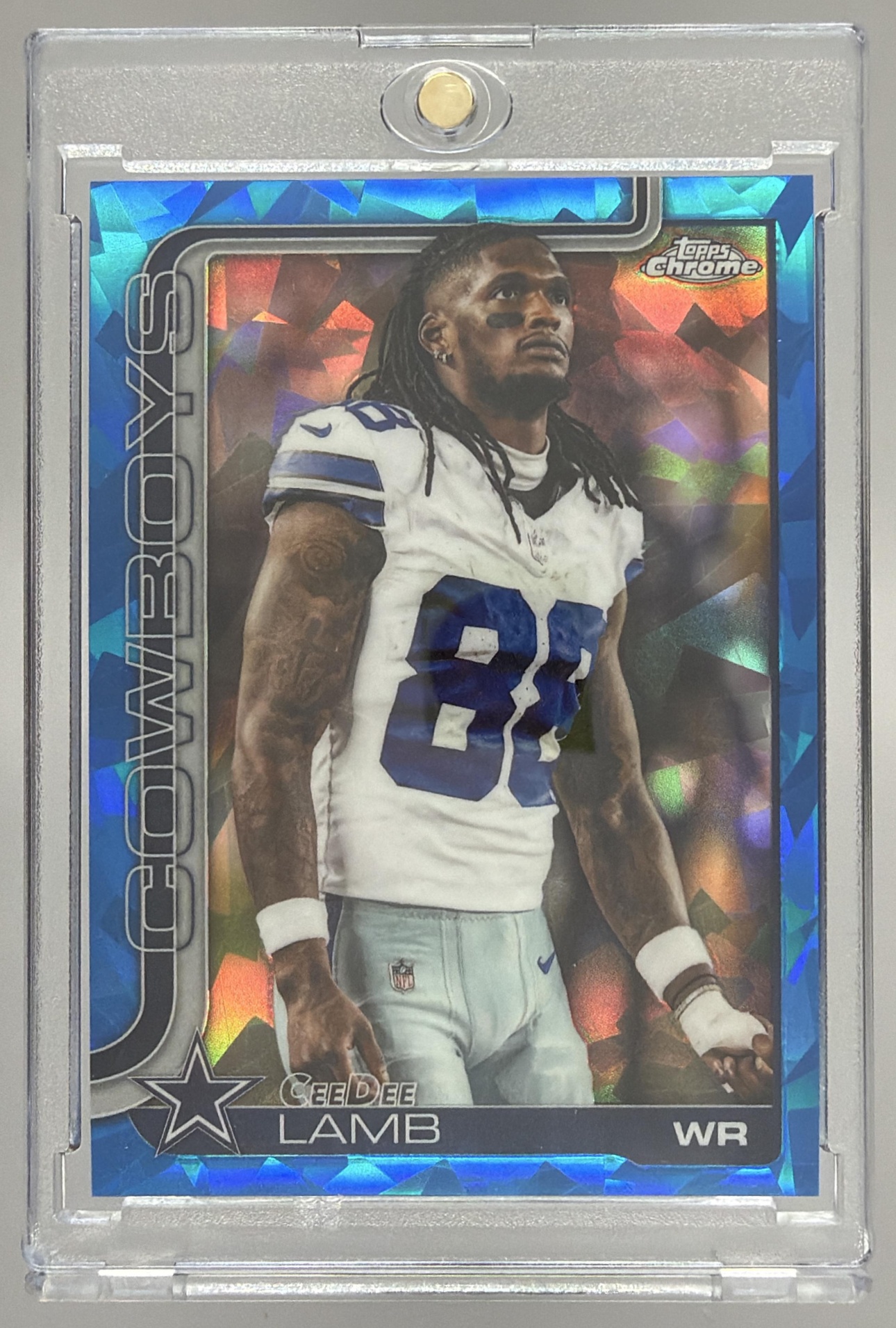Card image for 2025 Topps Chrome Sapphire CeeDee Lamb Image Variation #76 SP VAR Cowboys