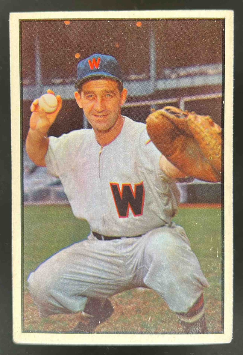 Card image for 1953 BOWMAN BASEBALL COLOR MICKEY GRASSO #77