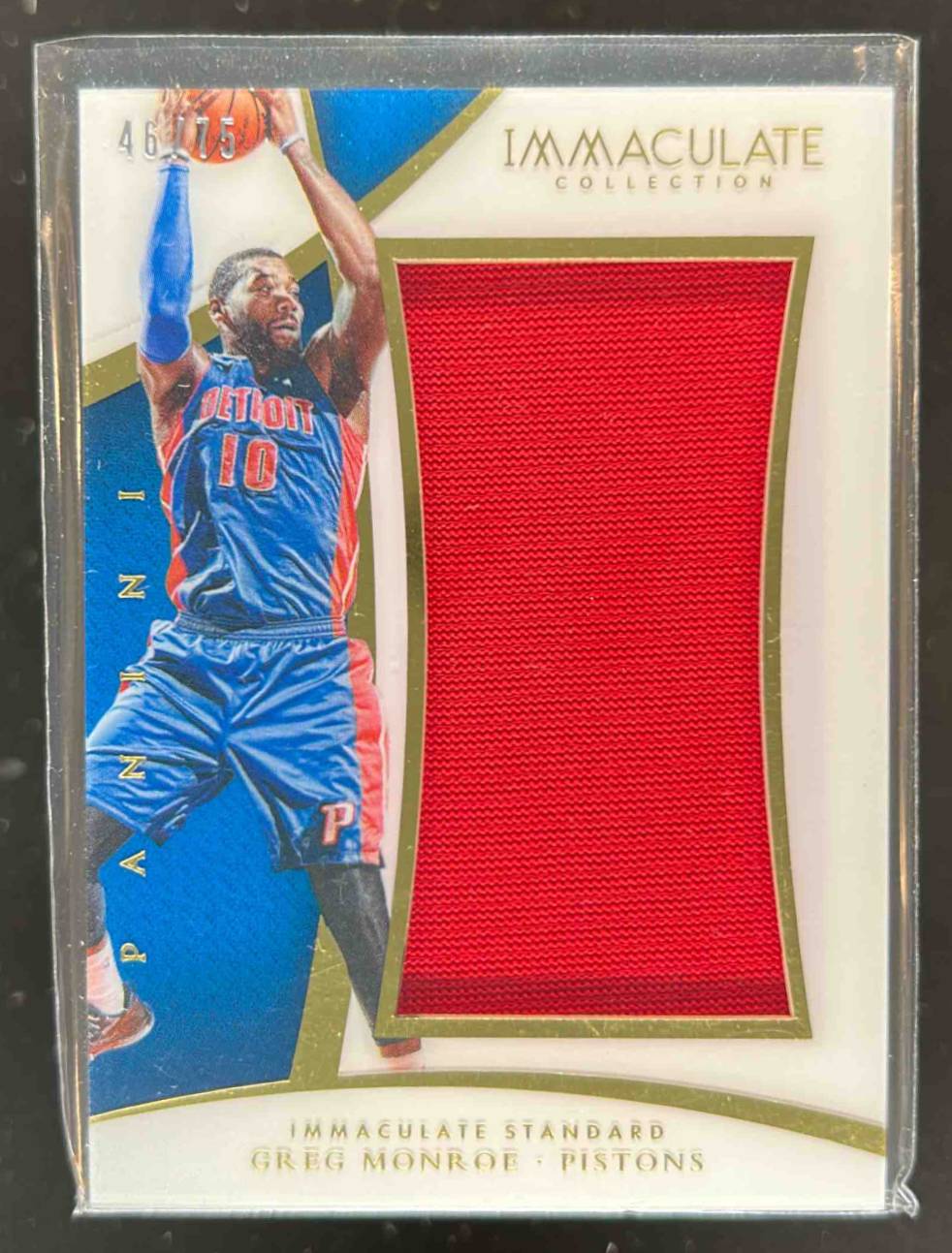 Card image for 2014-15 Panini Immaculate Collection Greg Monroe Standard /75 #IS-GMO