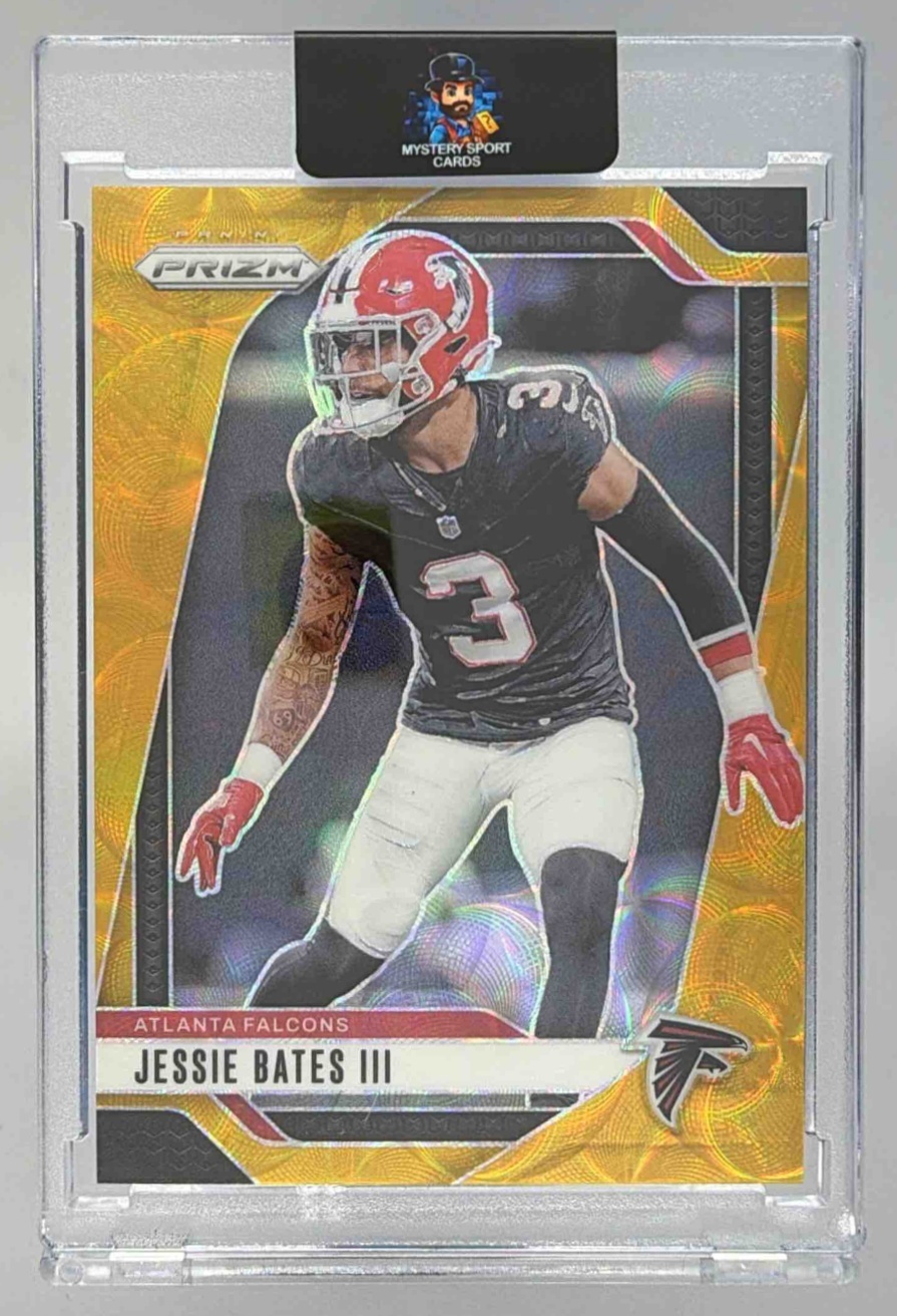 Card image for 2024 Panini Football Prizm Jessie Bates III Choice Gold /10 #14 Atlanta Falcons