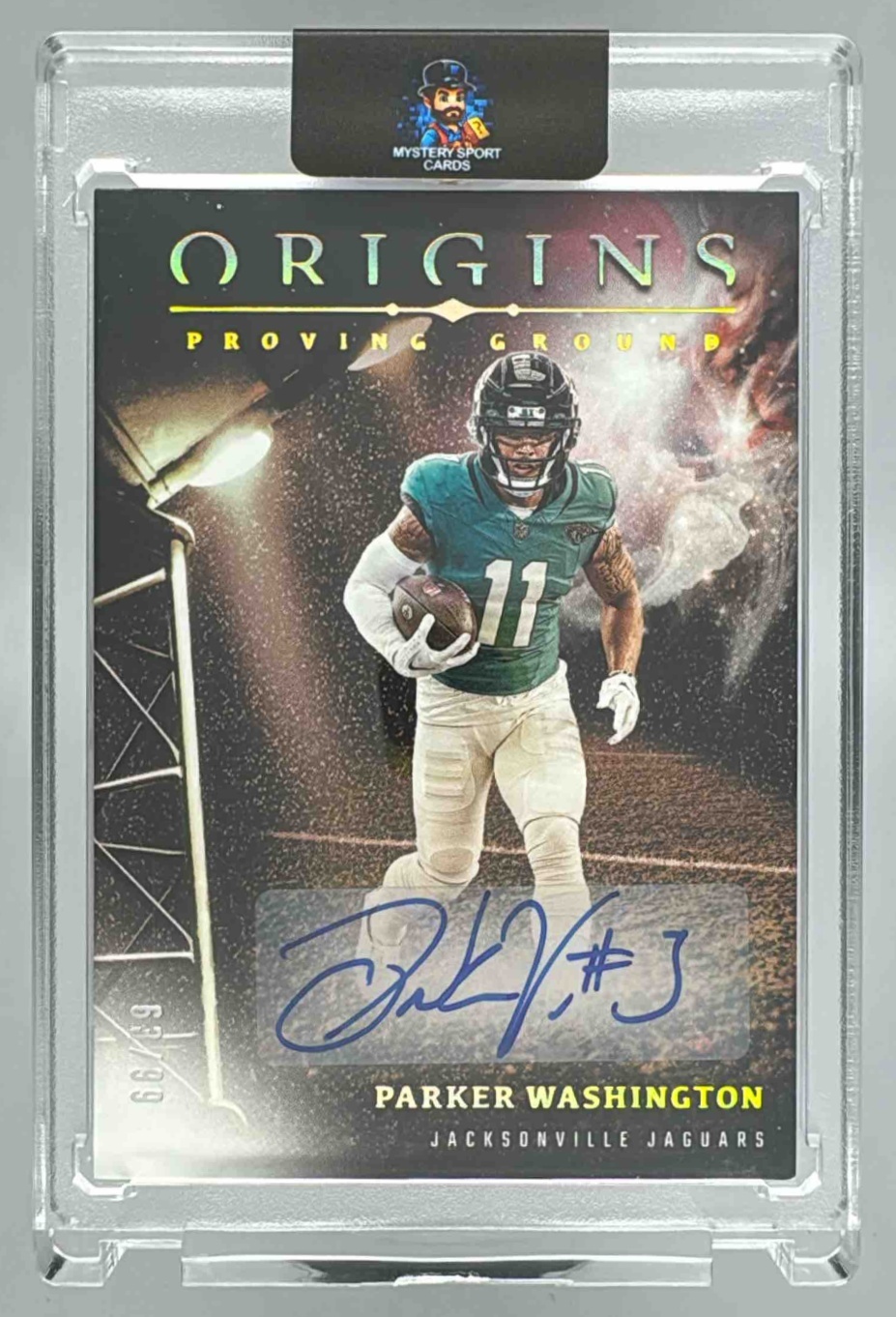 Card image for 2024 Panini Origins Parker Washington Proving Ground Signatures /99 #PGS-PWA Auto Jaguars