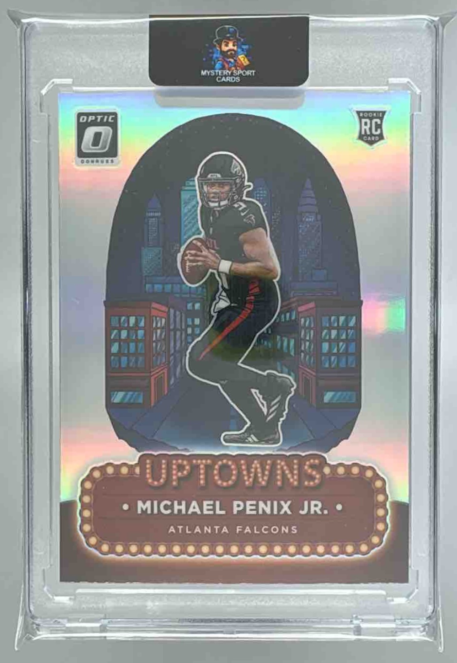 Card image for 2024 Panini Donruss Optic Michael Penix Jr. Uptowns #9 RC SSP Falcons