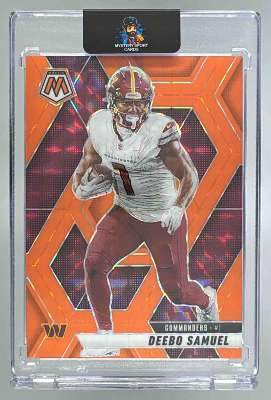Card image for 2025 Panini Mosaic Deebo Samuel White Prizm /25 #44 Commanders