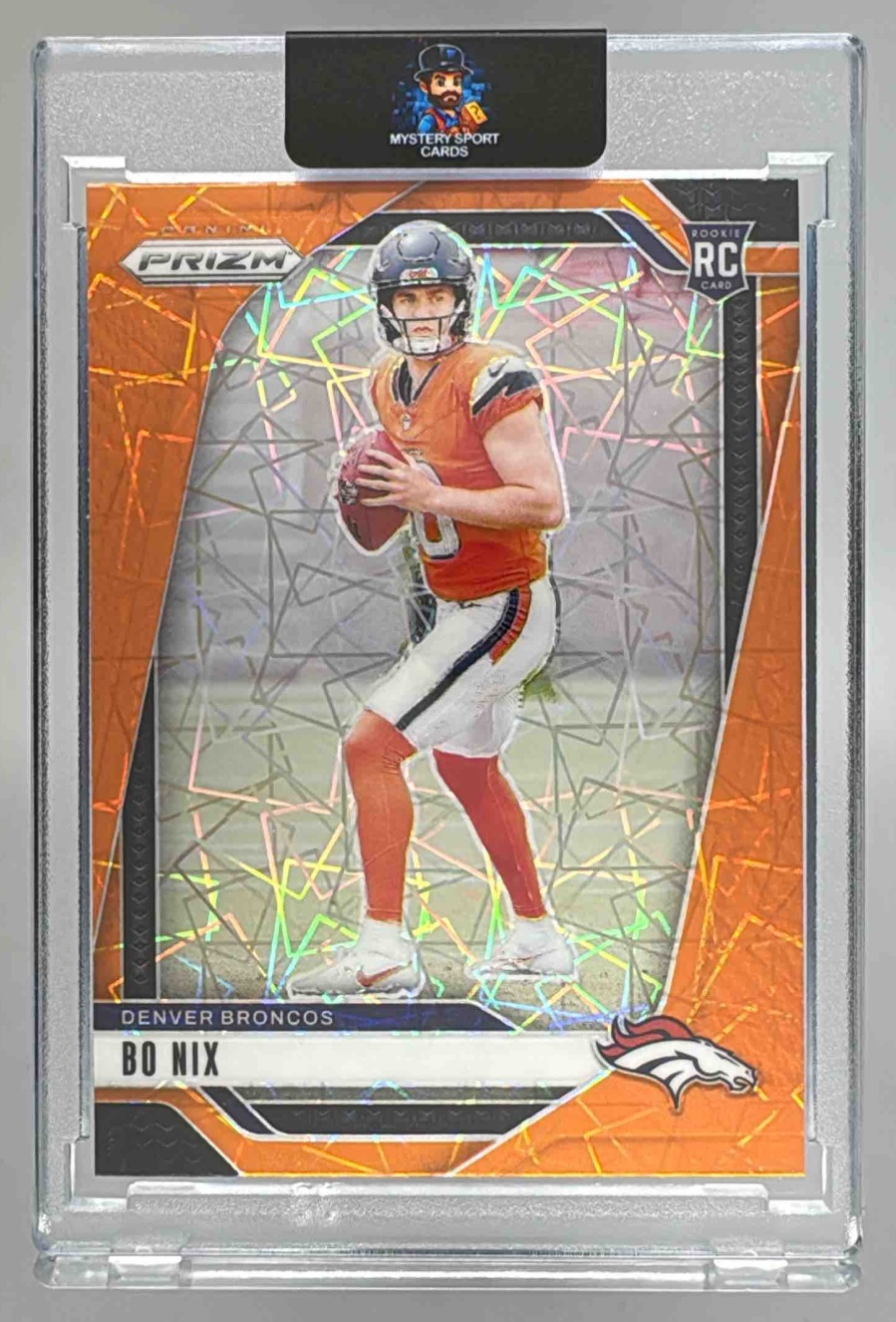 Card image for 2024 Panini Football Prizm Bo Nix Lazer #309 RC Denver Broncos