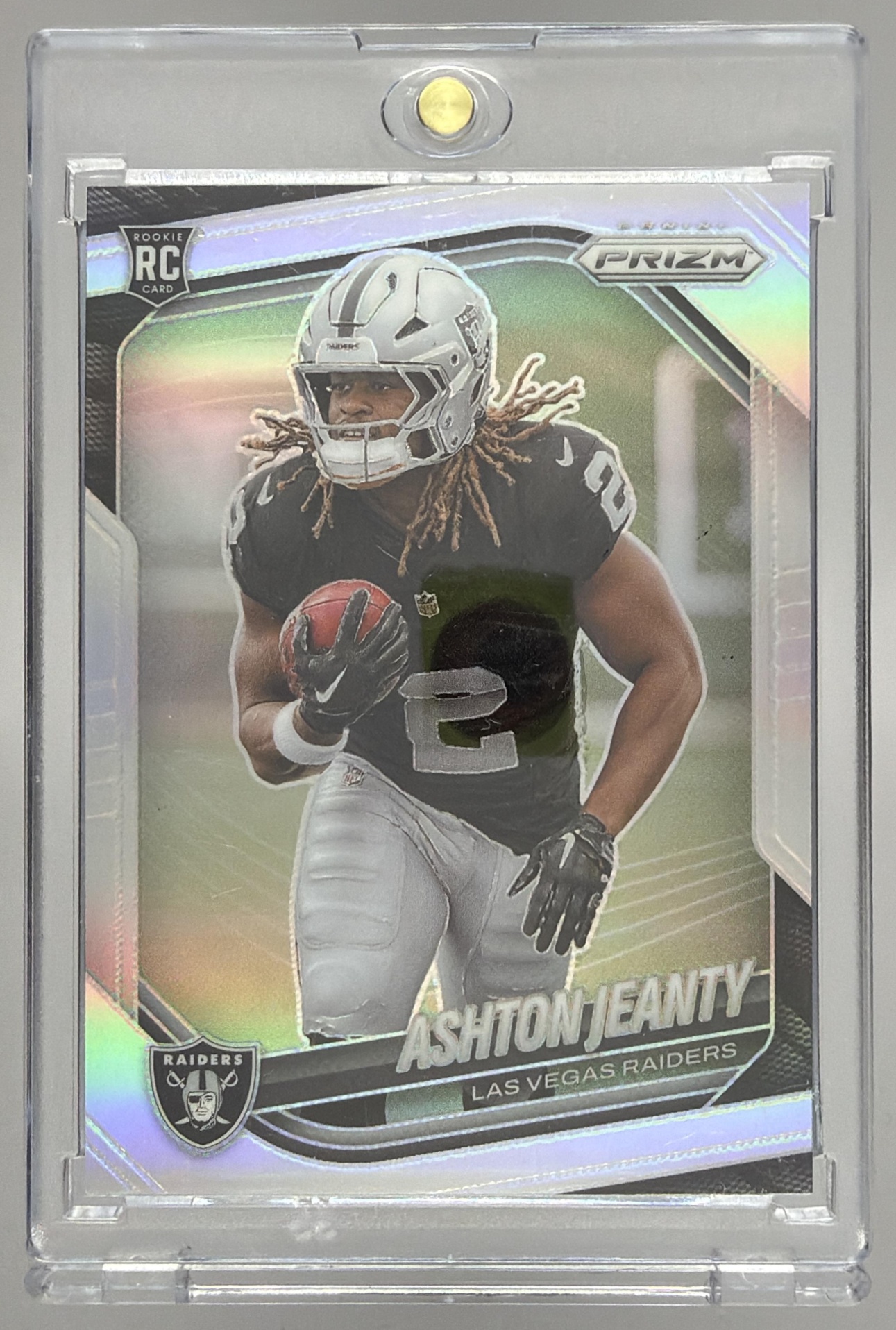 Card image for 2025 Panini Football Prizm Ashton Jeanty #315 RC Las Vegas Raiders