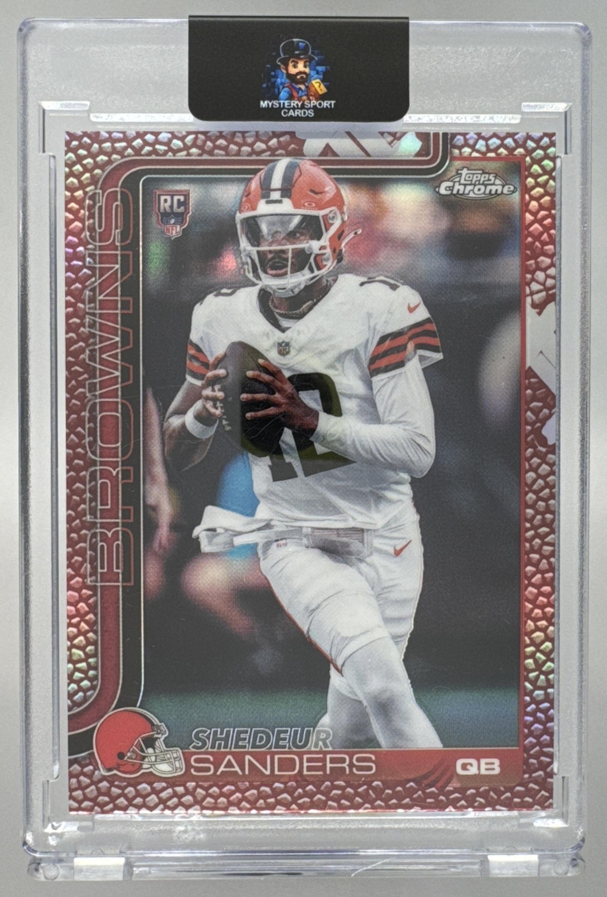 Card image for 2025 Topps Football Chrome Shedeur Sanders Rookie #315 RC Cleveland Browns