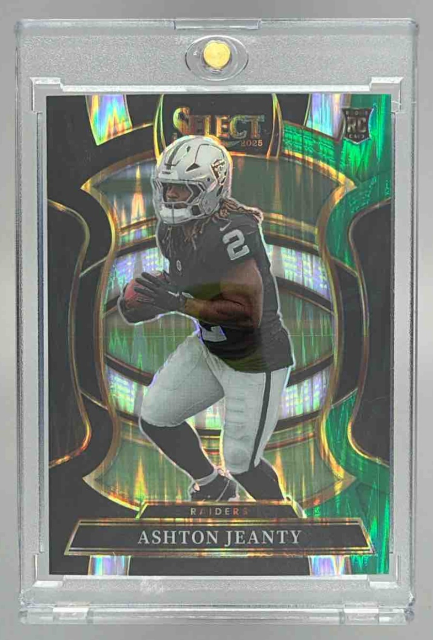 Card image for 2025 Panini Select Ashton Jeanty Certified Rookies #4 RC Raiders
