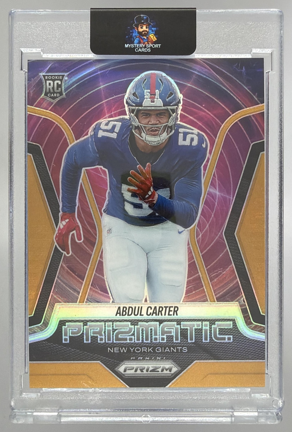 Card image for 2025 Panini Football Prizm Abdul Carter Prizmatic Silver #10 RC New York Giants