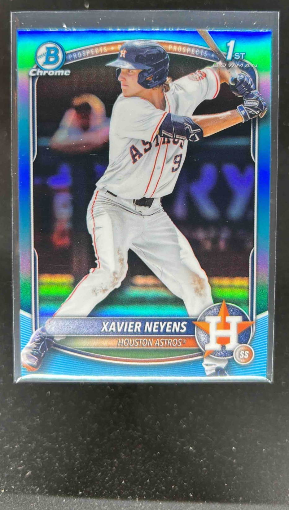 Card image for Xavier Neyens 2025 Bowman Draft Chrome Sky Blue Refractor