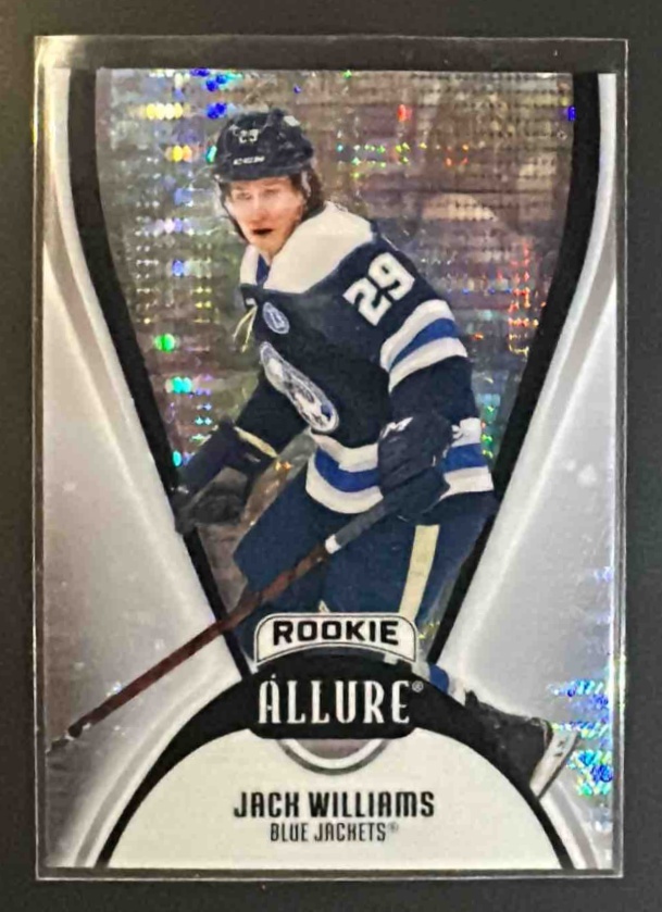 Card image for 2025 Upper Deck Allure Jack Williams #104 Rookies Glitter Bomb RC