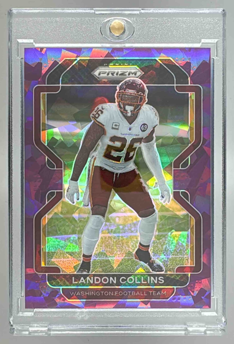 Card image for 2021 Panini Football Prizm Landon Collins Purple Ice /225 #215