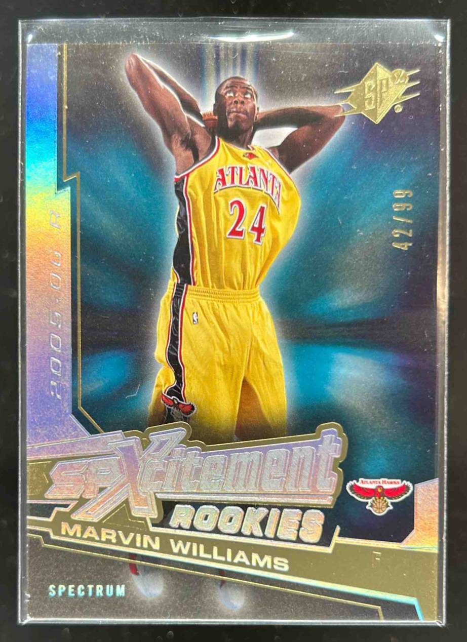 Card image for 2005-06 SPx Marvin Williams SPxcitement Rookies Spectrum /99 #XCR2 RC Rookie