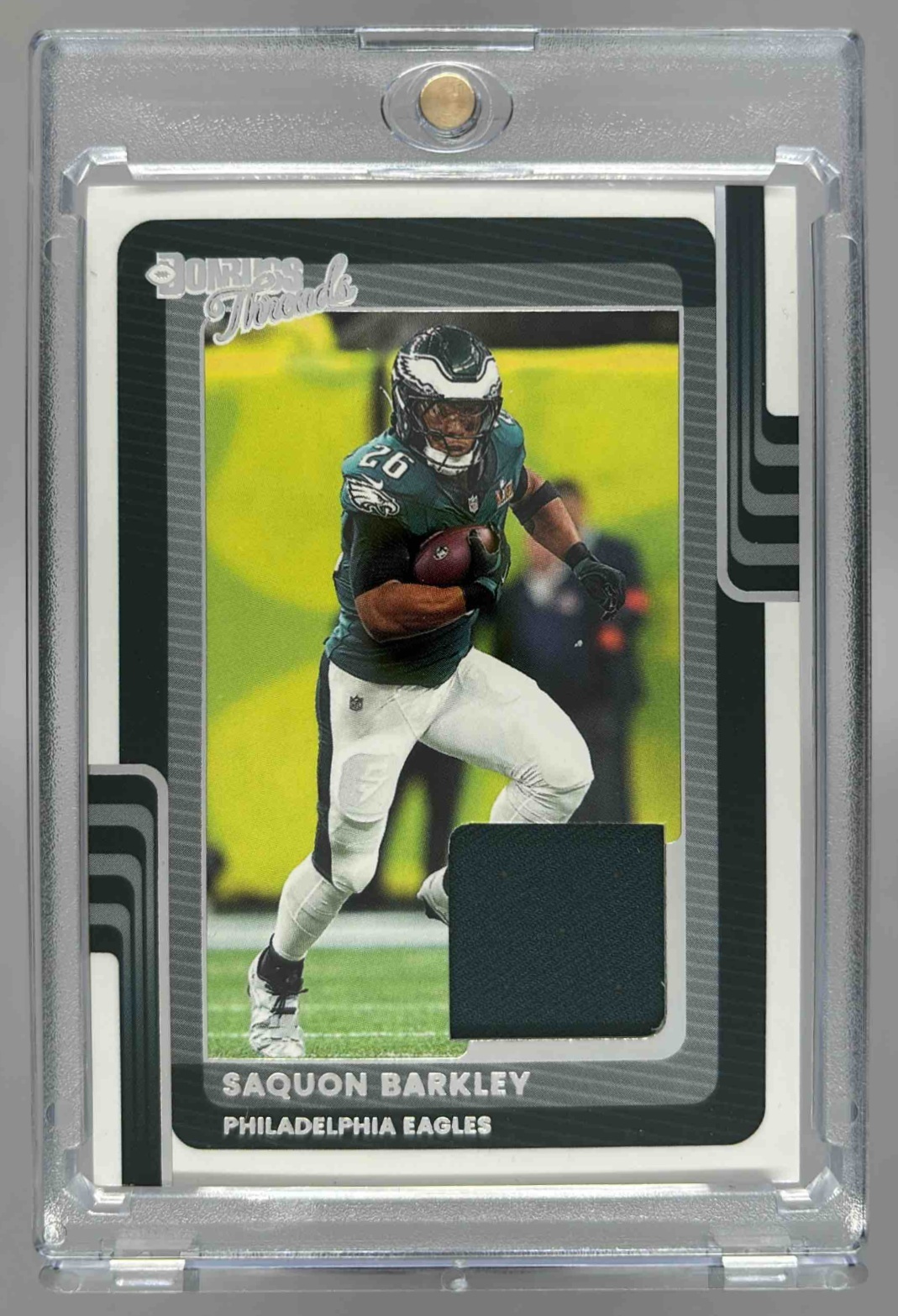 Card image for 2025 Panini Donruss Threads Saquon Barkley Jersey Philadelphia Eagles