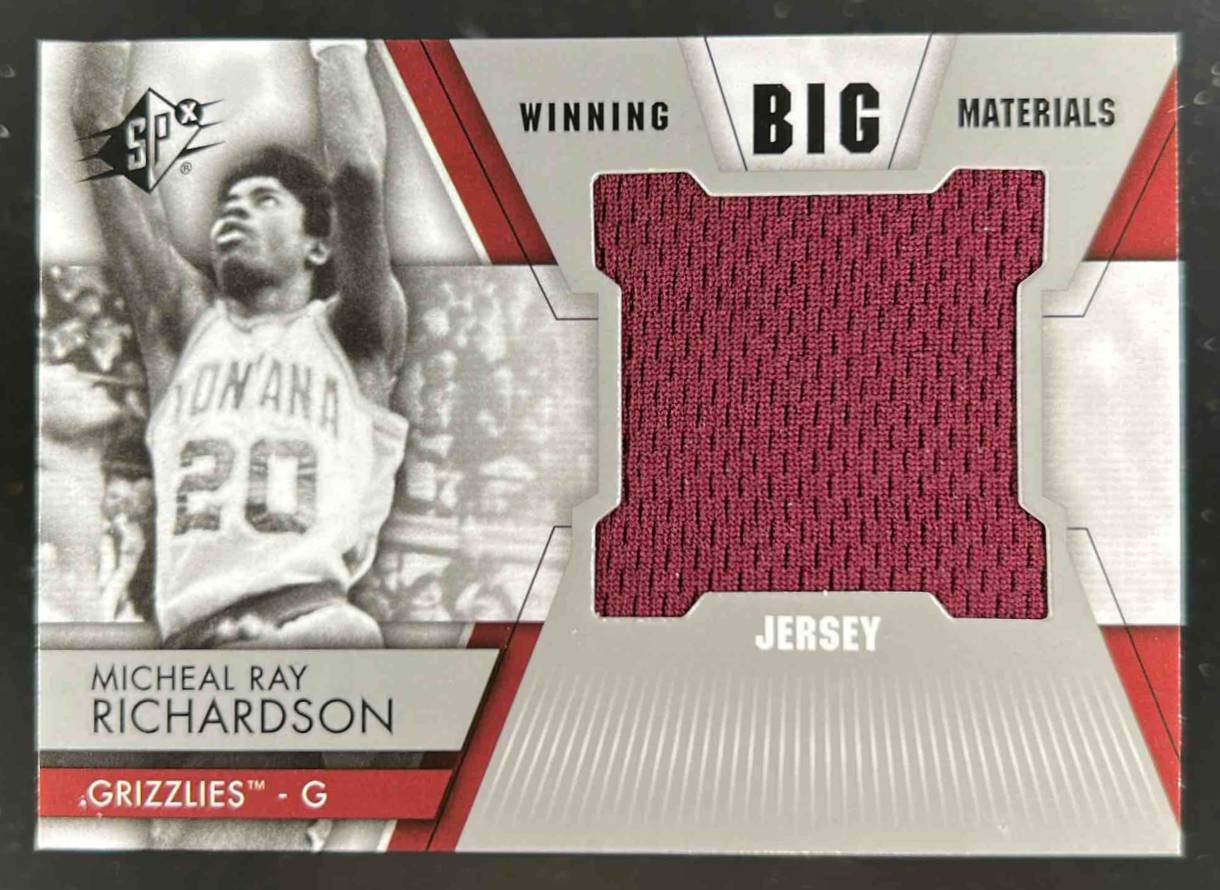 Card image for 2014-15 UPPER DECK SPX MICHEAL RAY RICHARDSON WINNING BIG MATERIALS #WM-MR